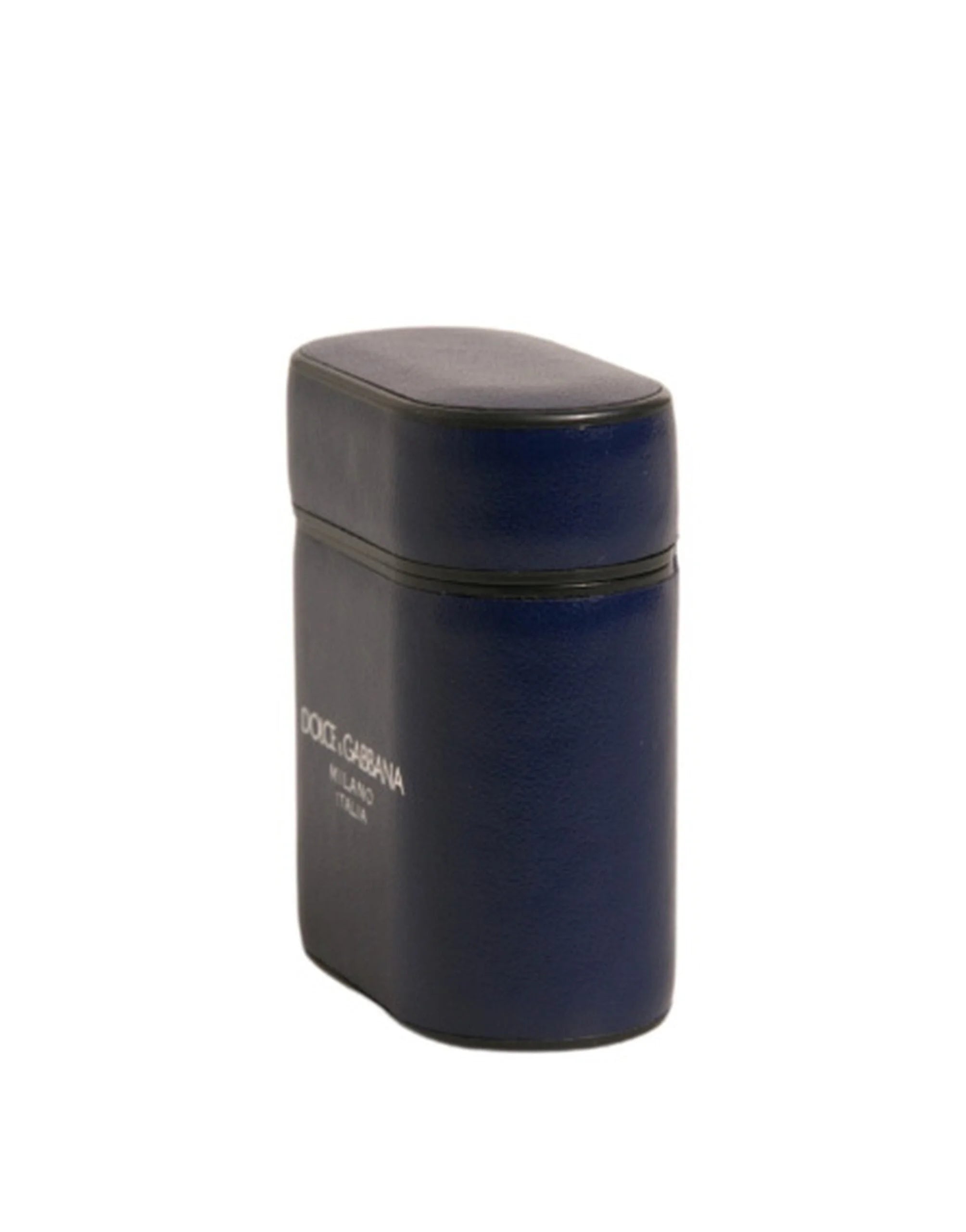 Dolce & Gabbana Blue Leather Logo Print Flip Holder Airpods Case - Headphone Carrying Cases