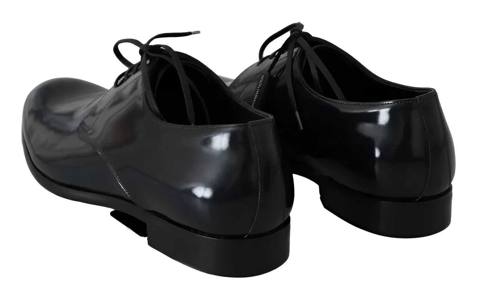 Dolce & Gabbana Blue Leather Polished Dress Derby Shoes - EU39/US6 - Shoes