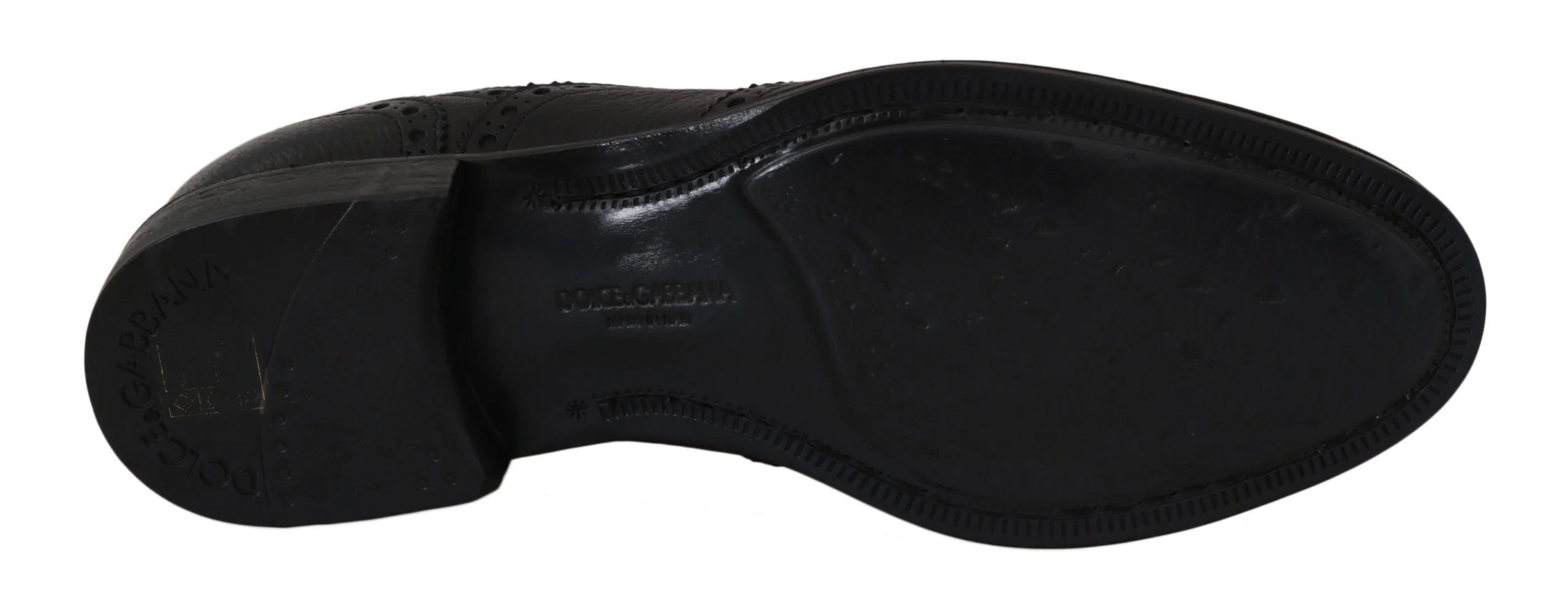 Dolce & Gabbana Blue Leather Wingtip Oxford Dress Shoes - Shoes