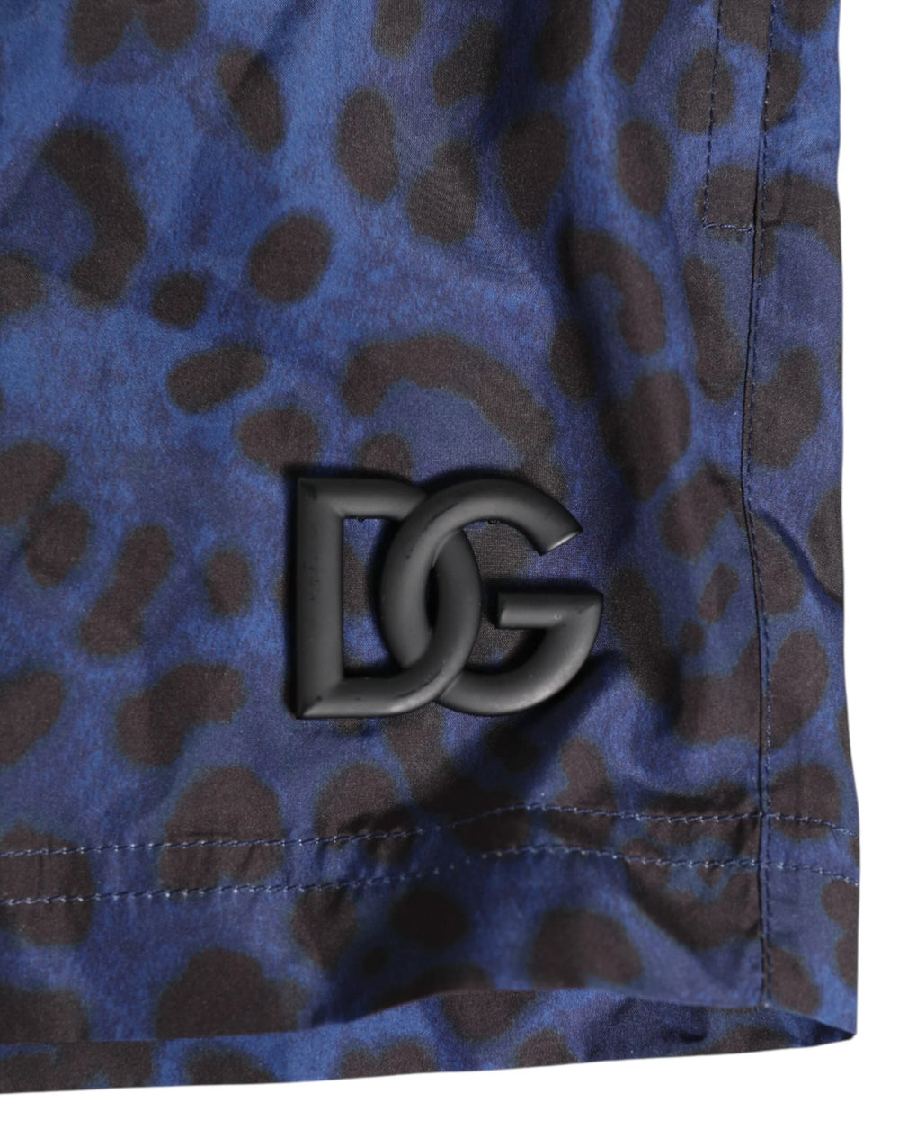 Dolce & Gabbana Blue Leopard Print Polyester Elastic Waistband Swimwear - IT6| L - Swim Boxers