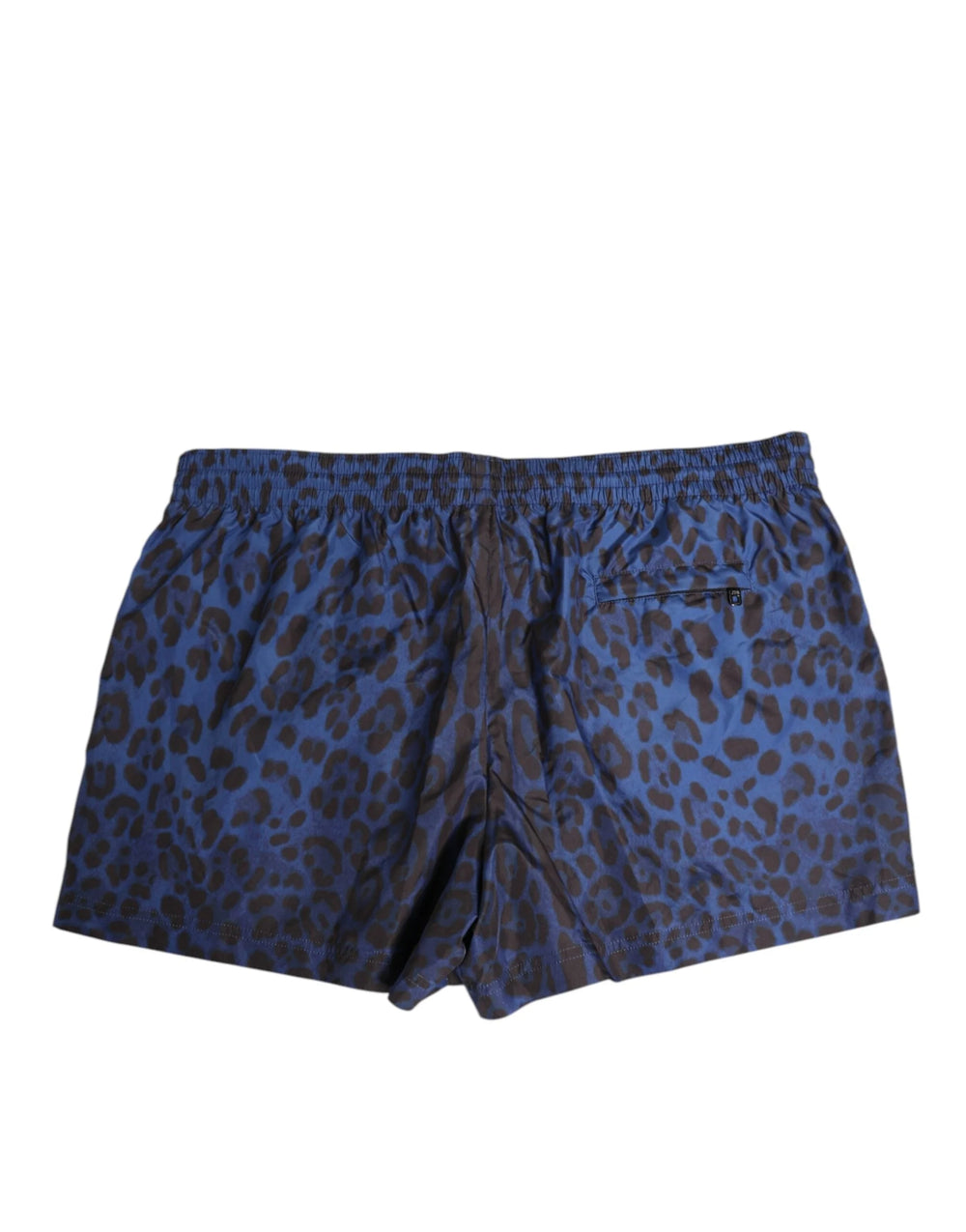 Dolce & Gabbana Blue Leopard Print Polyester Elastic Waistband Swimwear - IT6| L - Swim Boxers