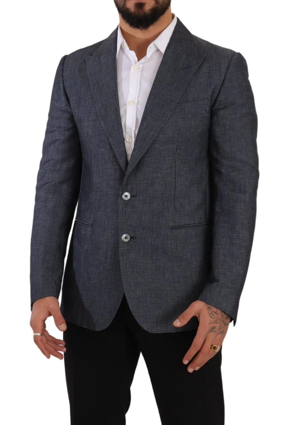 Dolce & Gabbana Blue Linen Cotton Jacket TAORMINA Blazer - IT48 | M - Sport Jackets