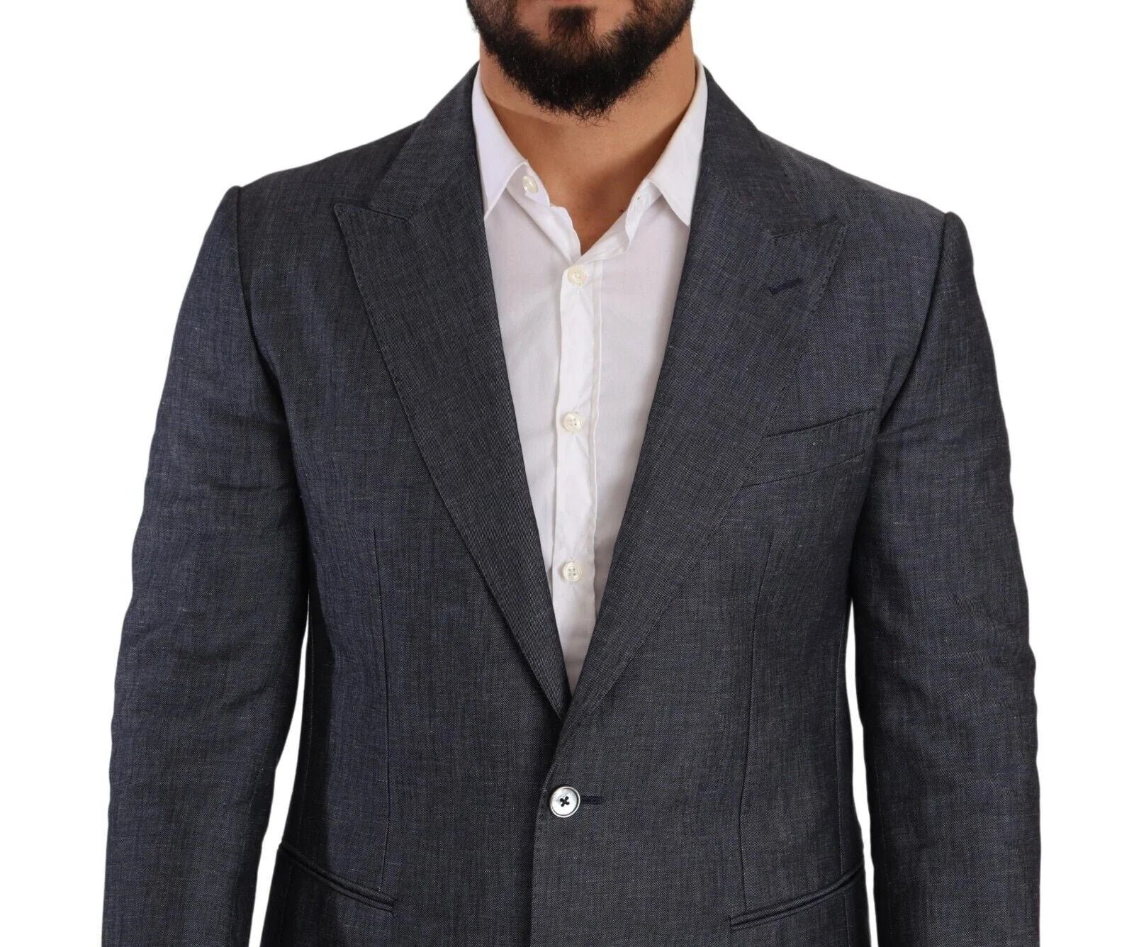 Dolce & Gabbana Blue Linen Cotton Jacket TAORMINA Blazer - IT48 | M - Sport Jackets