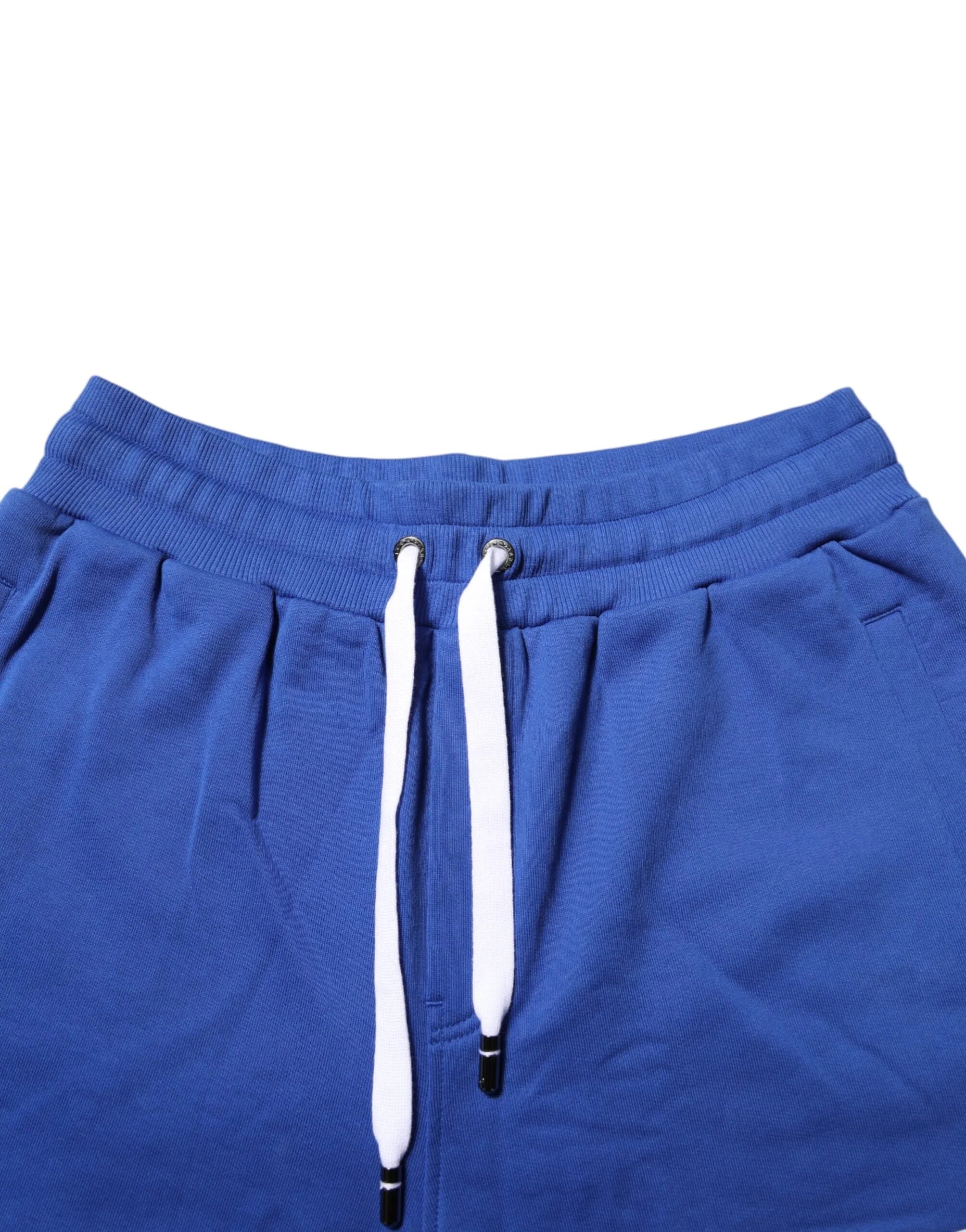 Dolce & Gabbana Blue Logo Cotton Bermuda Sweatshorts Shorts - IT48 | M - Bermudas