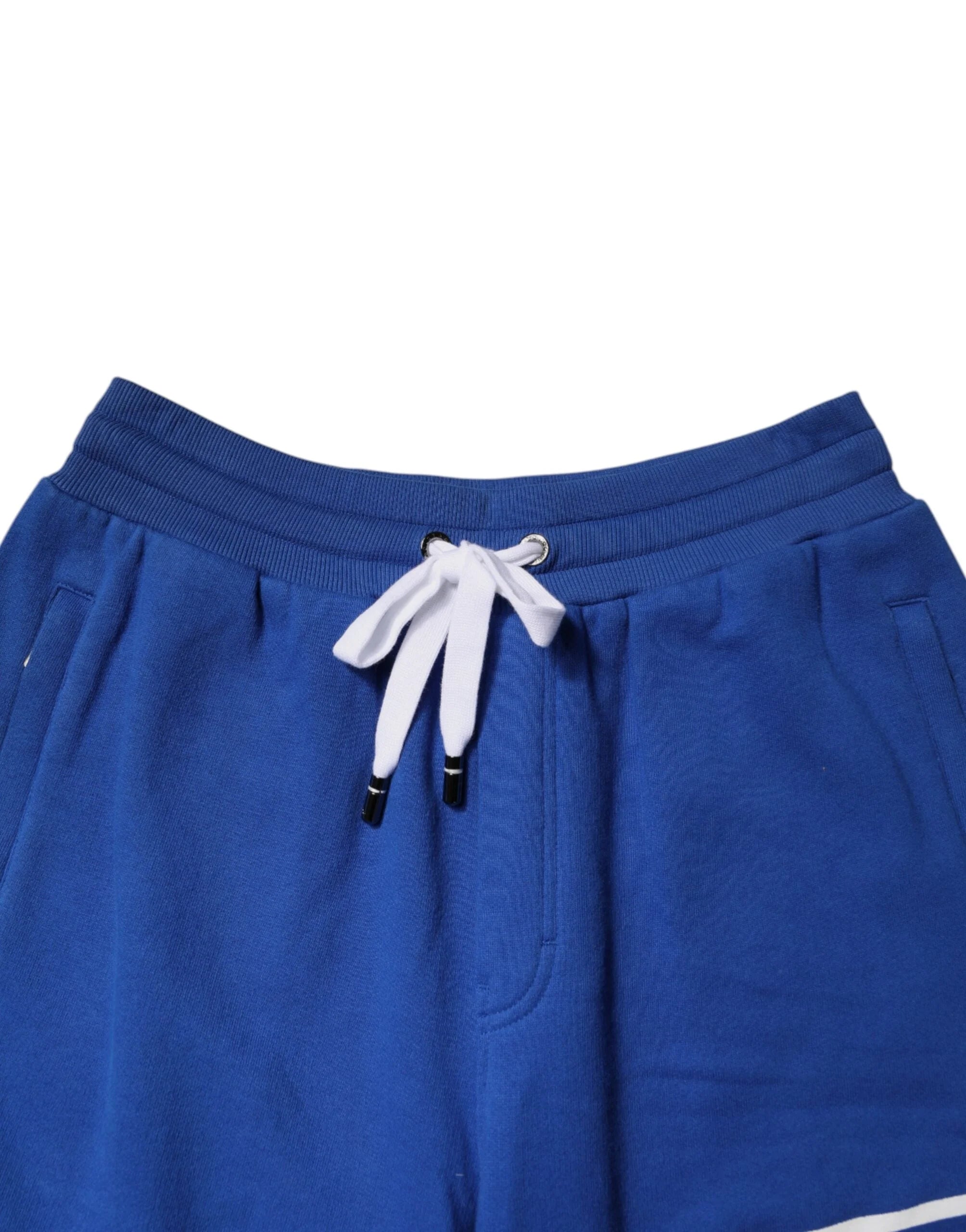 Dolce & Gabbana Blue Logo Cotton Bermuda Sweatshorts Shorts - IT48 | M - Bermudas
