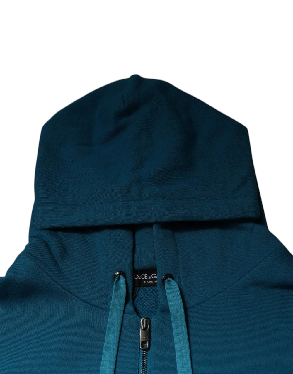 Dolce & Gabbana Blue Logo Cotton Hooded Sweatshirt Sweater - IT54 | XL - Hoodies