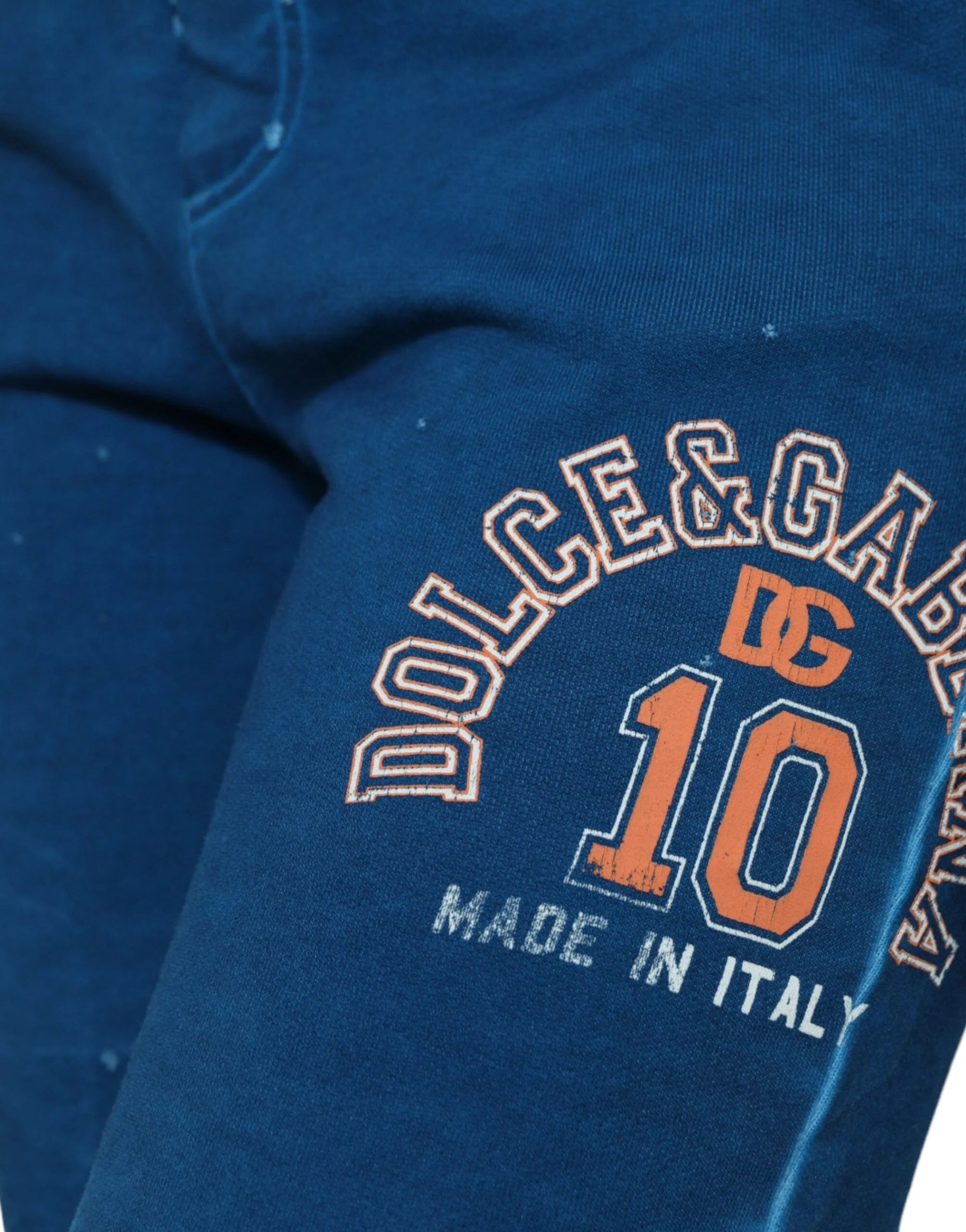 Dolce & Gabbana Blue Logo Cotton Jogger Sweatpants Pants - IT40|S - Joggers