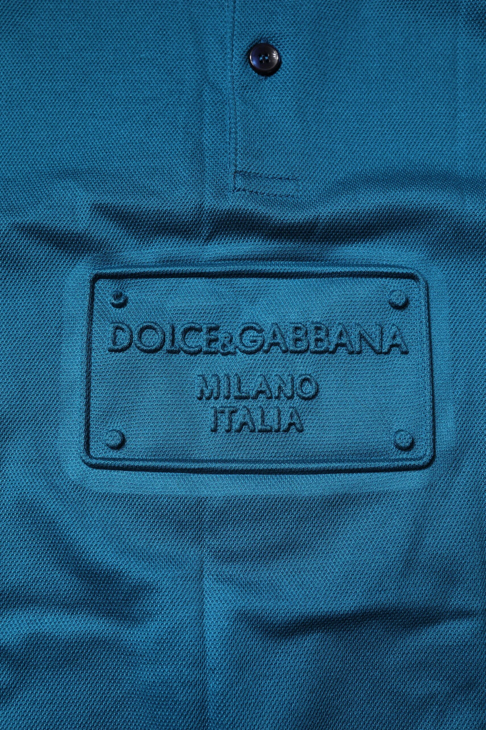 Dolce & Gabbana Blue Logo Cotton Men Polo Shirt T-shirt - Polos