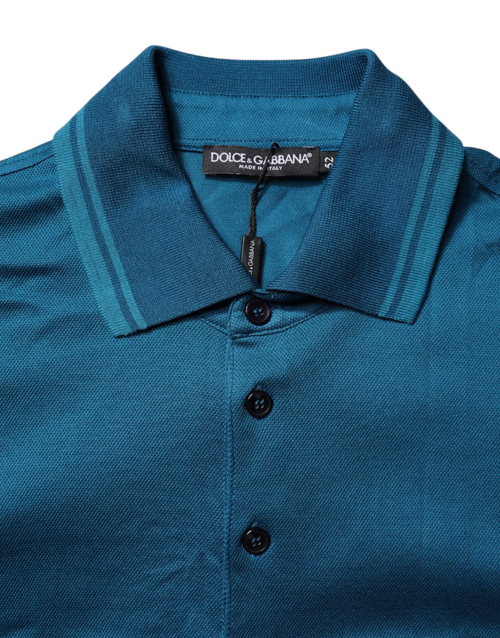 Dolce & Gabbana Blue Logo Cotton Men Polo Shirt T-shirt - Polos