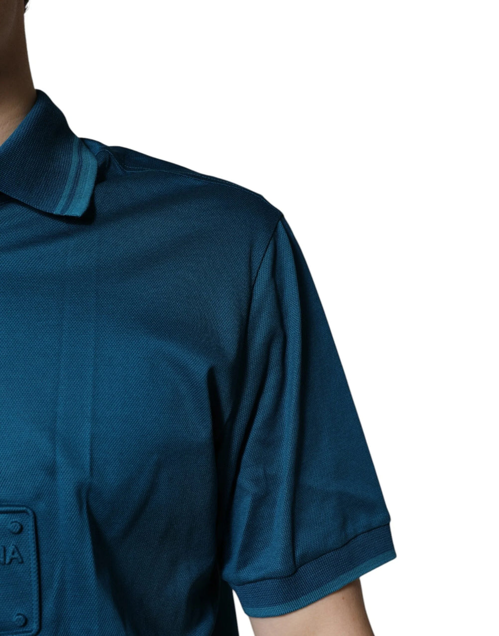 Dolce & Gabbana Blue Logo Cotton Men Polo Shirt T-shirt - Polos