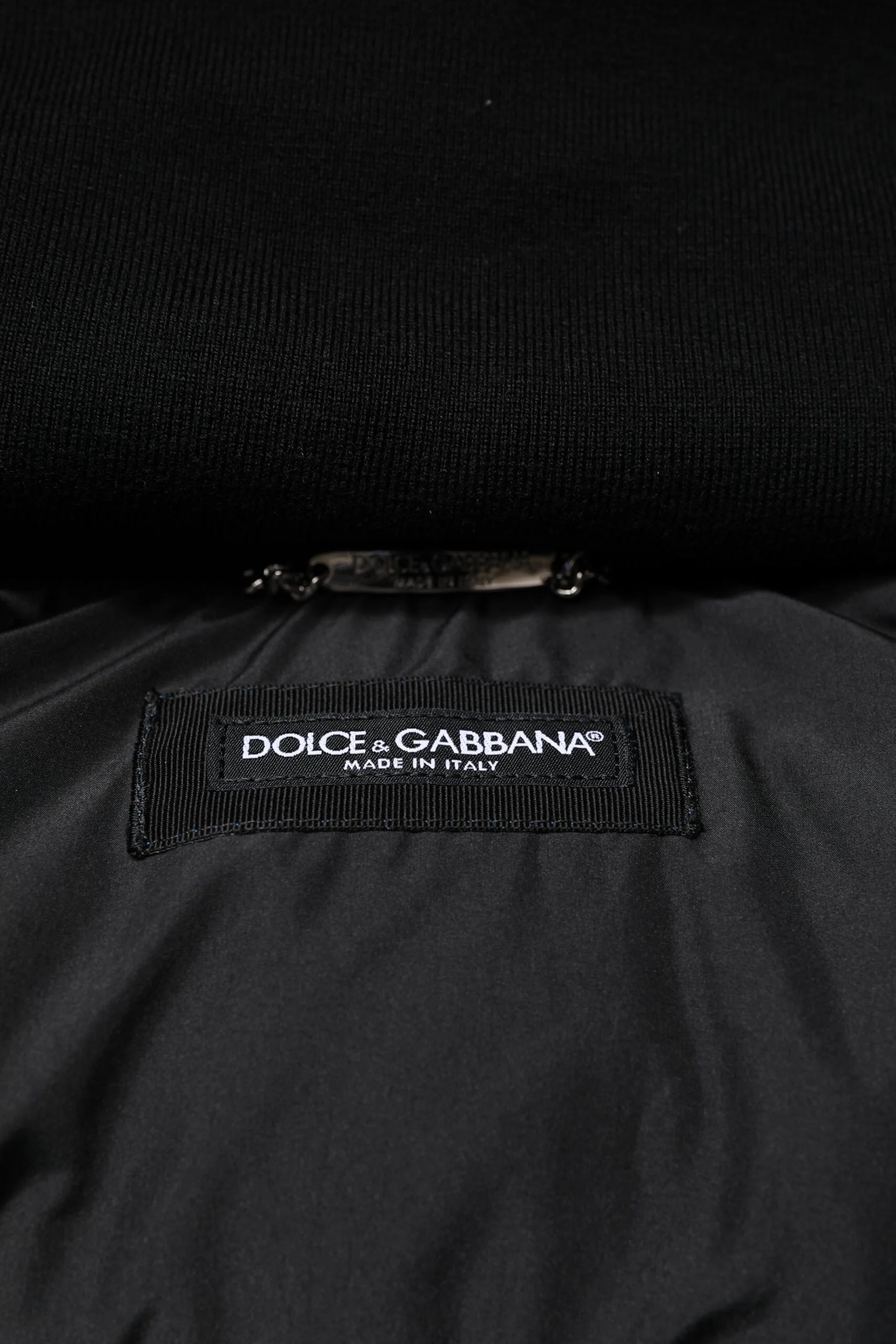 Dolce & Gabbana Blue Logo Full Zip Hooded Quilted Jacket - IT46 | S - Puffer Jackets