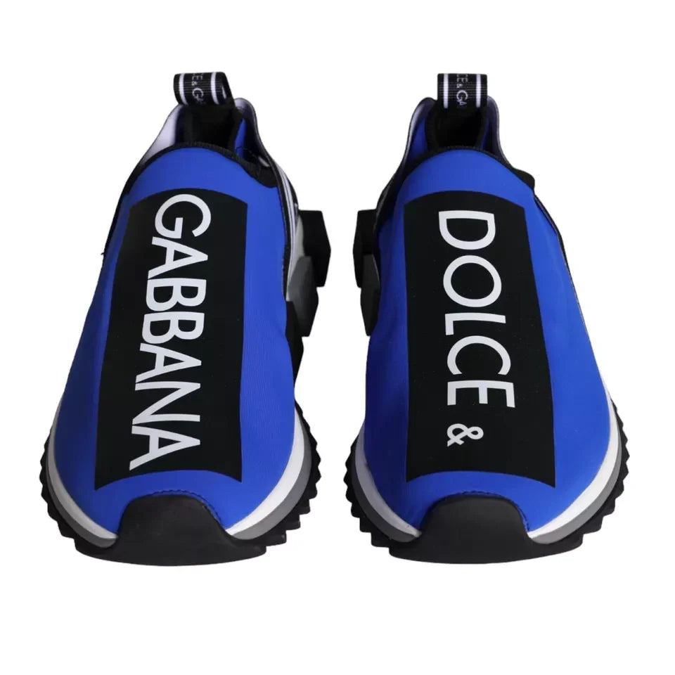 Dolce & Gabbana Blue Logo Low Top Sorrento Sneakers Shoes - EU39.5/US6.5 - Sneakers
