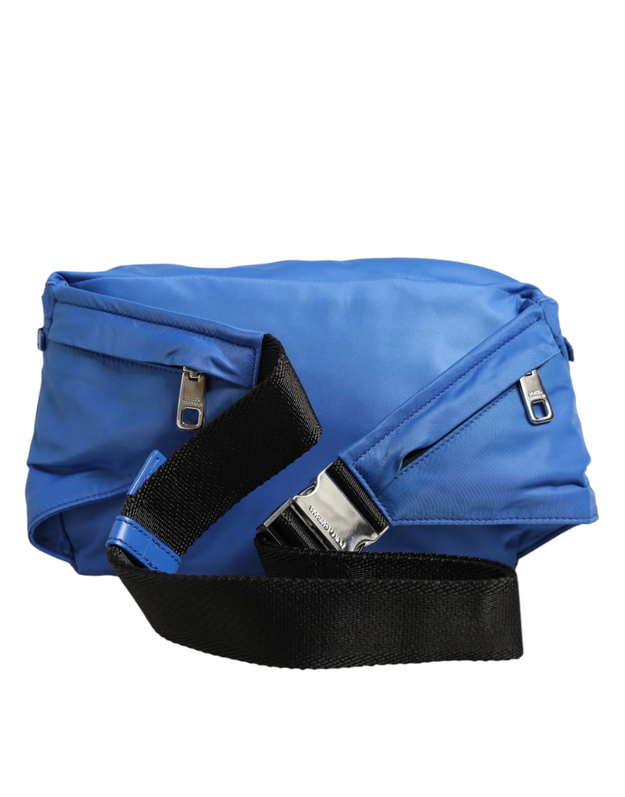 Dolce & Gabbana Blue Logo Plaque Nylon Waist Fanny Pack Men’s Borse Bag