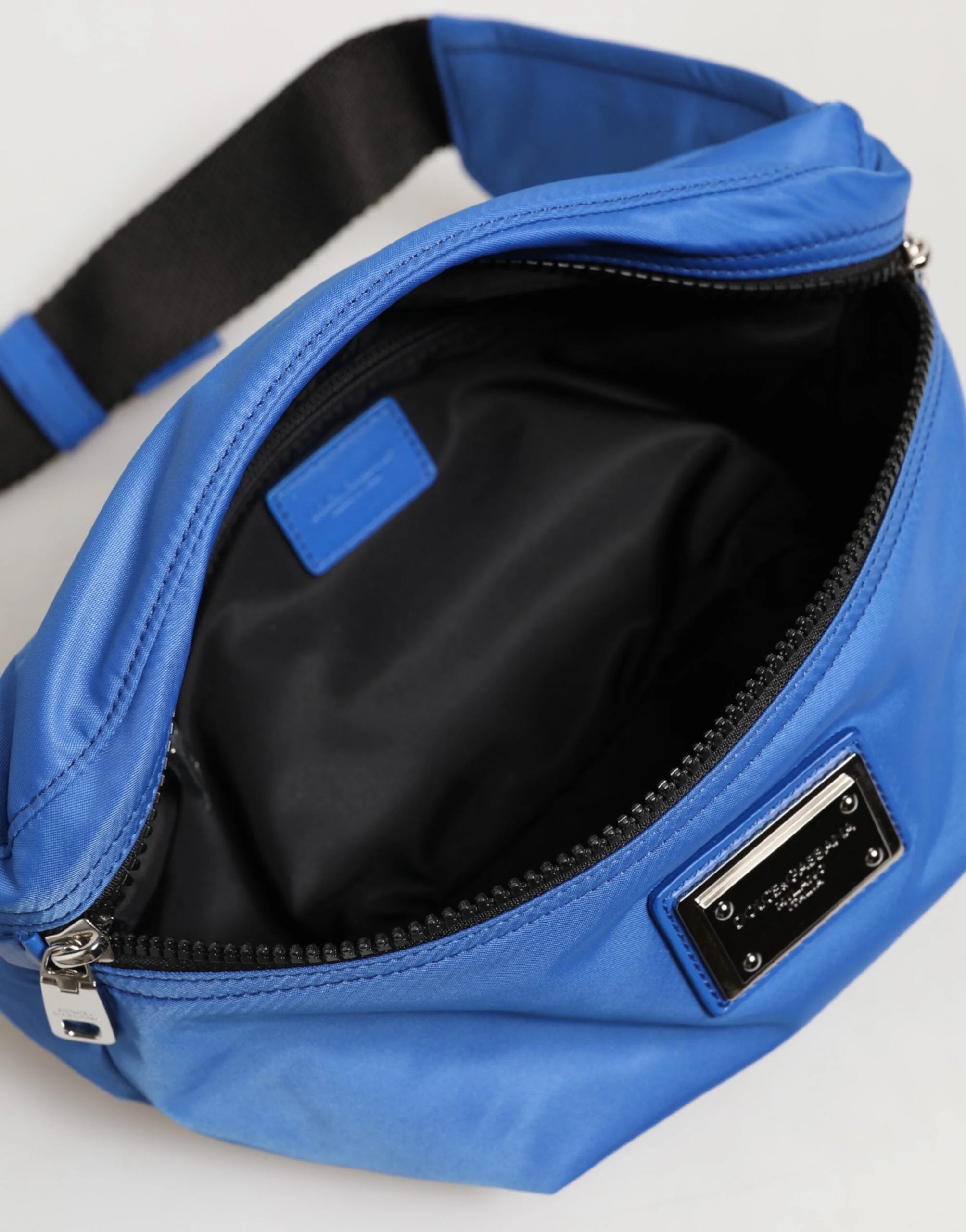 Dolce & Gabbana Blue Logo Plaque Nylon Waist Fanny Pack Men’s Borse Bag