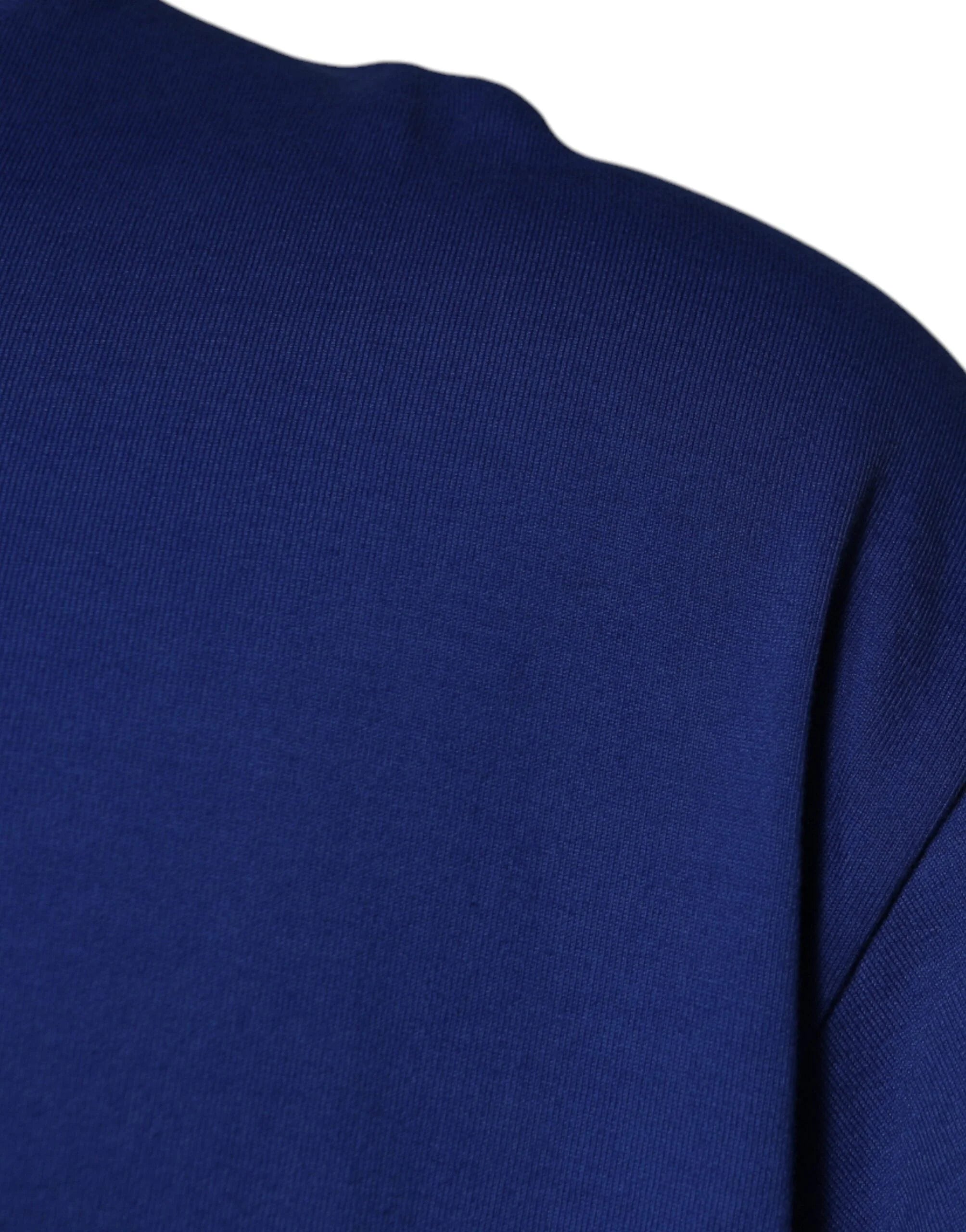 Dolce & Gabbana Blue Logo Print Cotton Men Crew Neck T-shirt - IT50 | L - T-Shirts