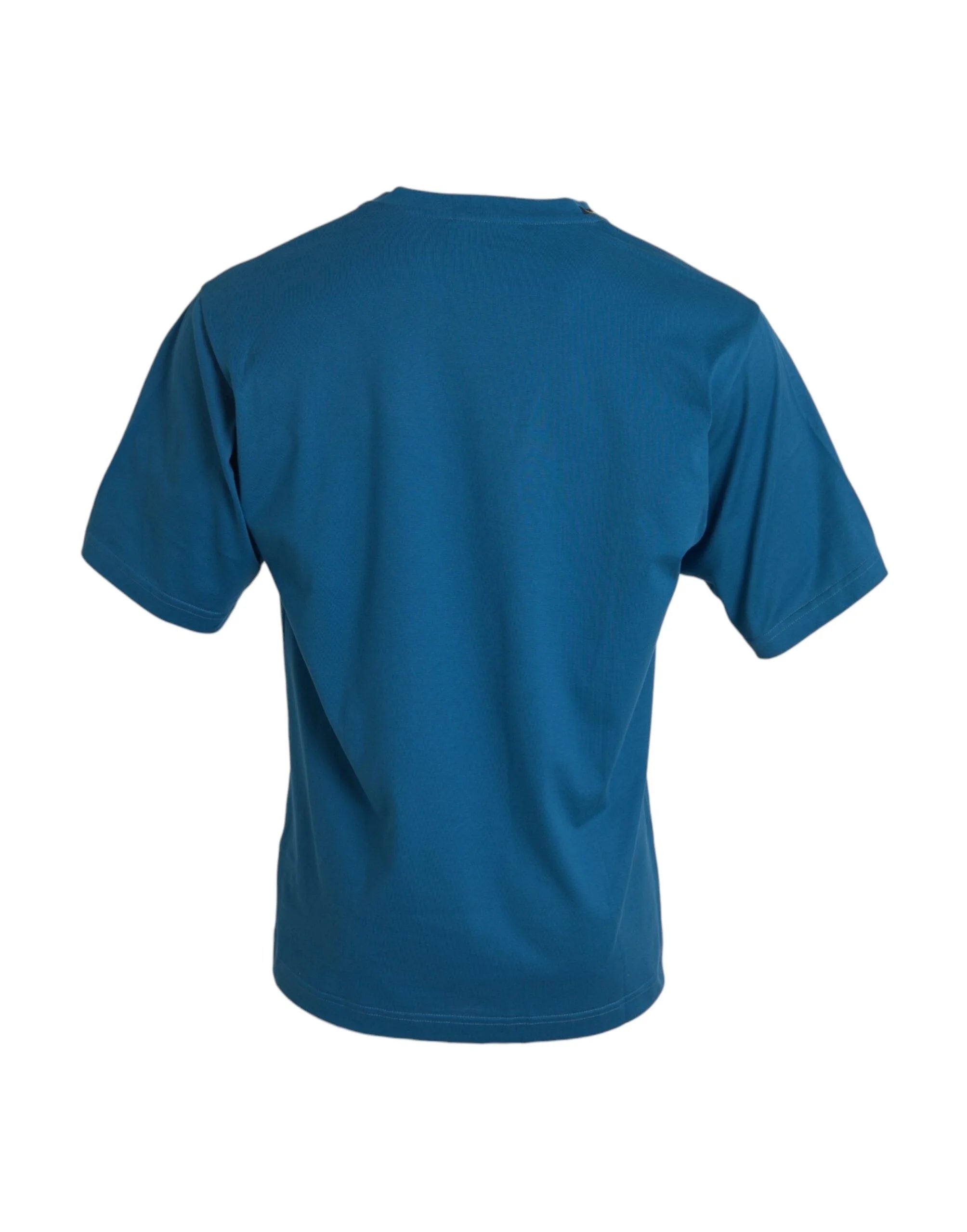 Dolce & Gabbana Blue Logo Round Neck Short Sleeves T-shirt - IT56 | XXL - T-Shirts