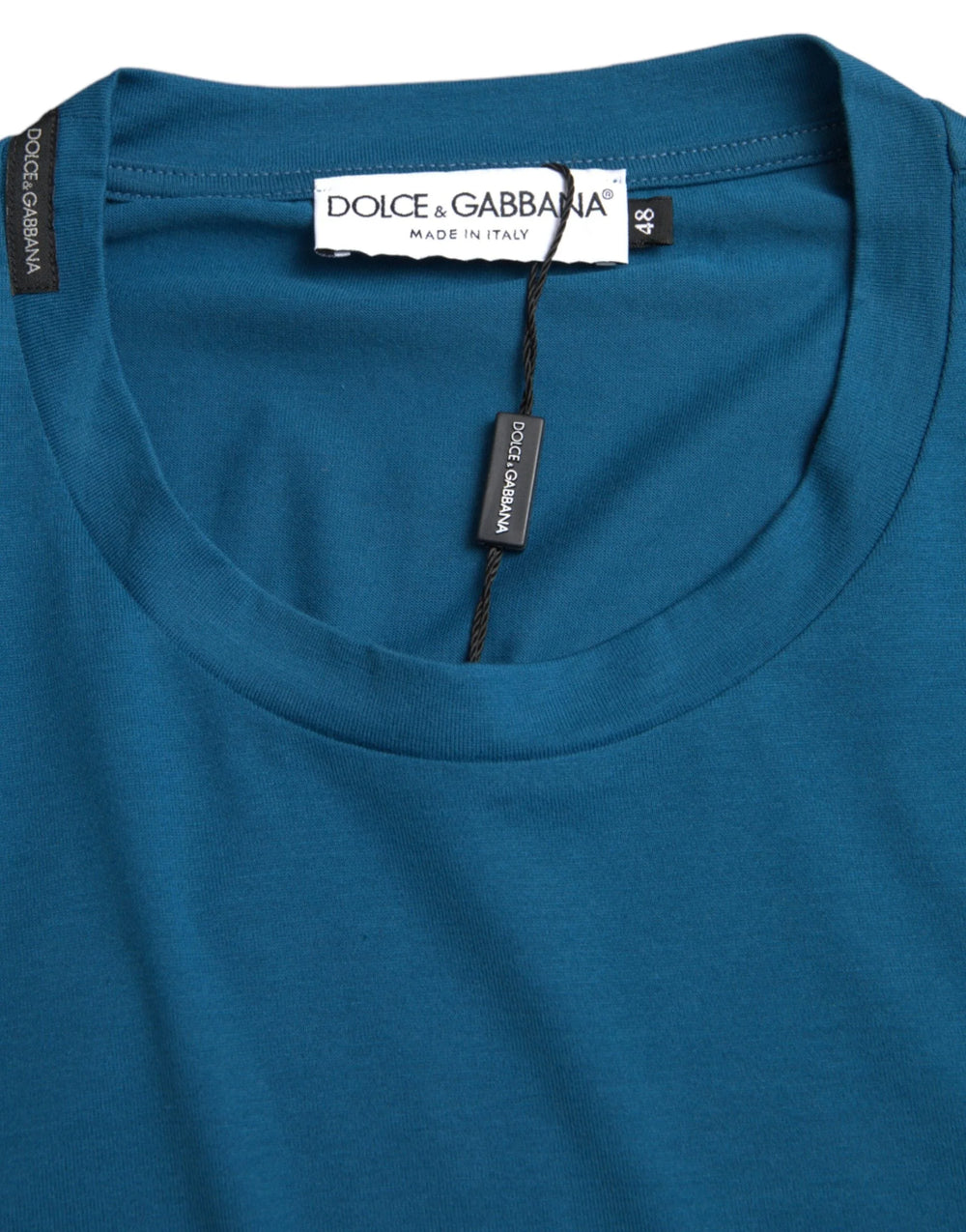 Dolce & Gabbana Blue Logo Round Neck Short Sleeves T-shirt - IT56 | XXL - T-Shirts