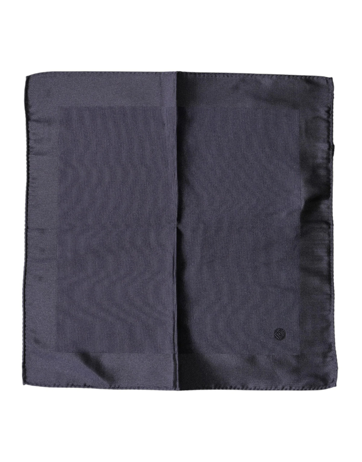 Dolce & Gabbana Blue Logo Silk Men Square Handkerchief Scarf
