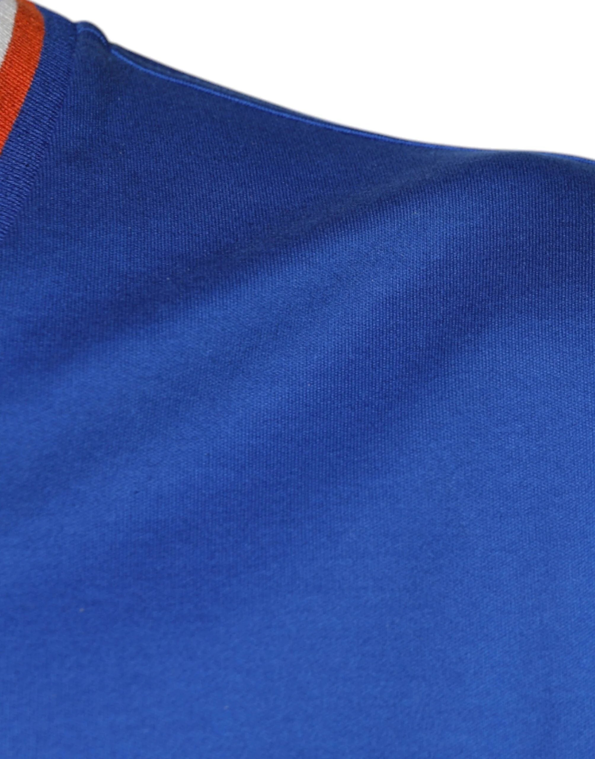 Dolce & Gabbana Blue Logo V-neck Short Sleeve T-shirt - IT52 | XL - T-Shirts