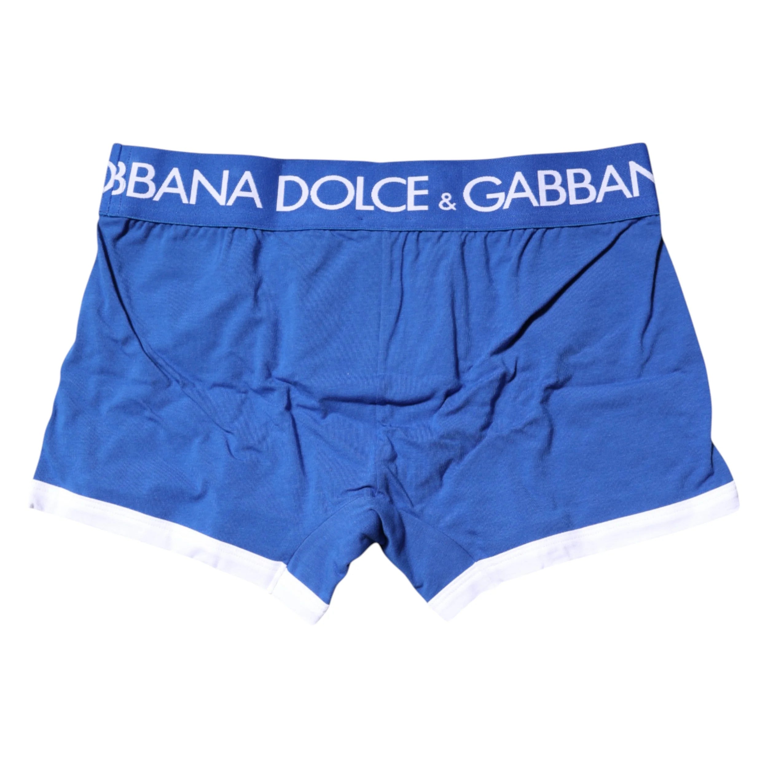 Dolce & Gabbana Blue Logo Waist Regular Boxer Brief Underwear - IT3 | XS - Boxer Briefs