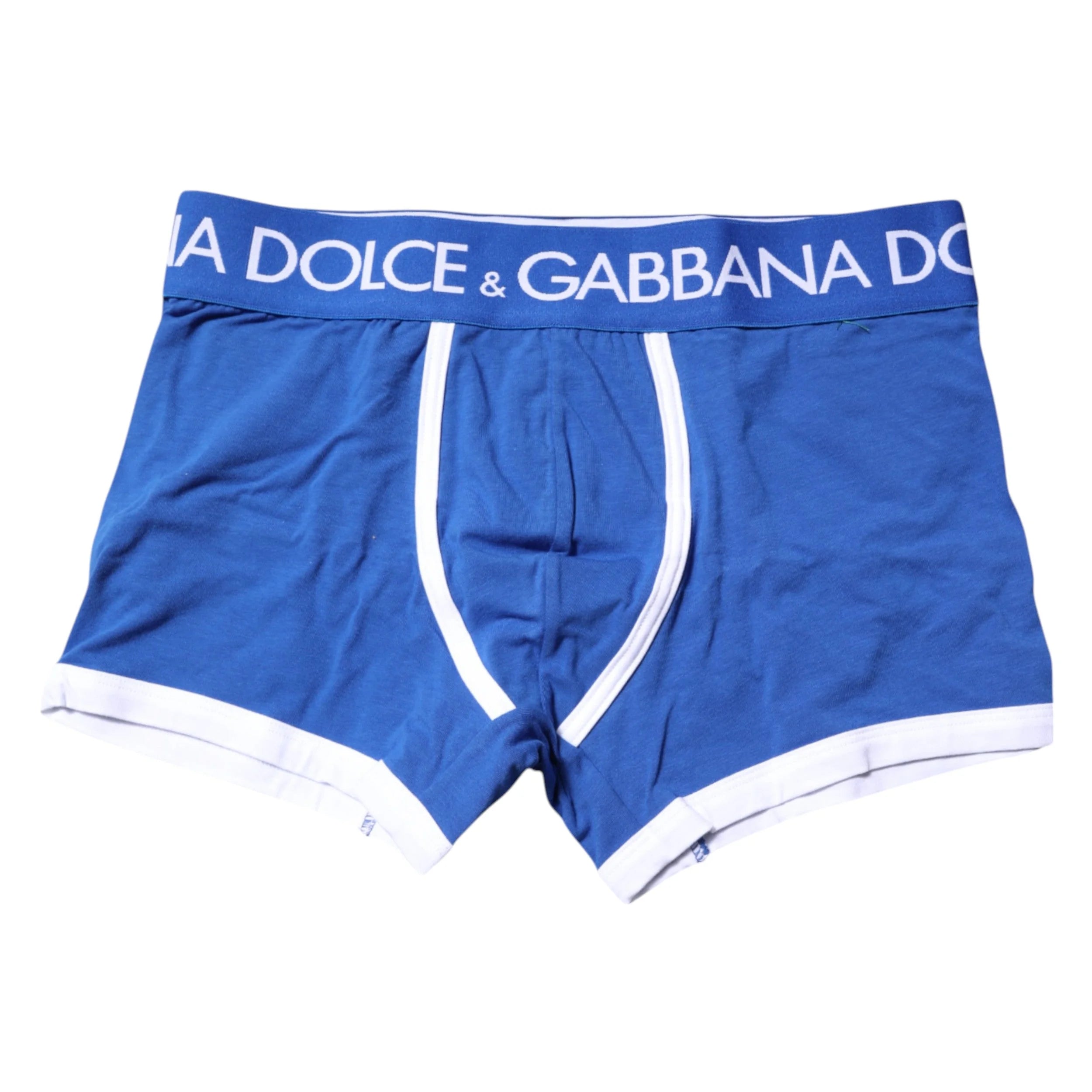Dolce & Gabbana Blue Logo Waist Regular Boxer Brief Underwear - IT3 | XS - Boxer Briefs