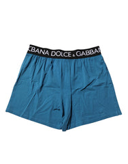 Dolce & Gabbana Blue Logo Waist Regular Boxer Shorts Underwear - IT4 | S