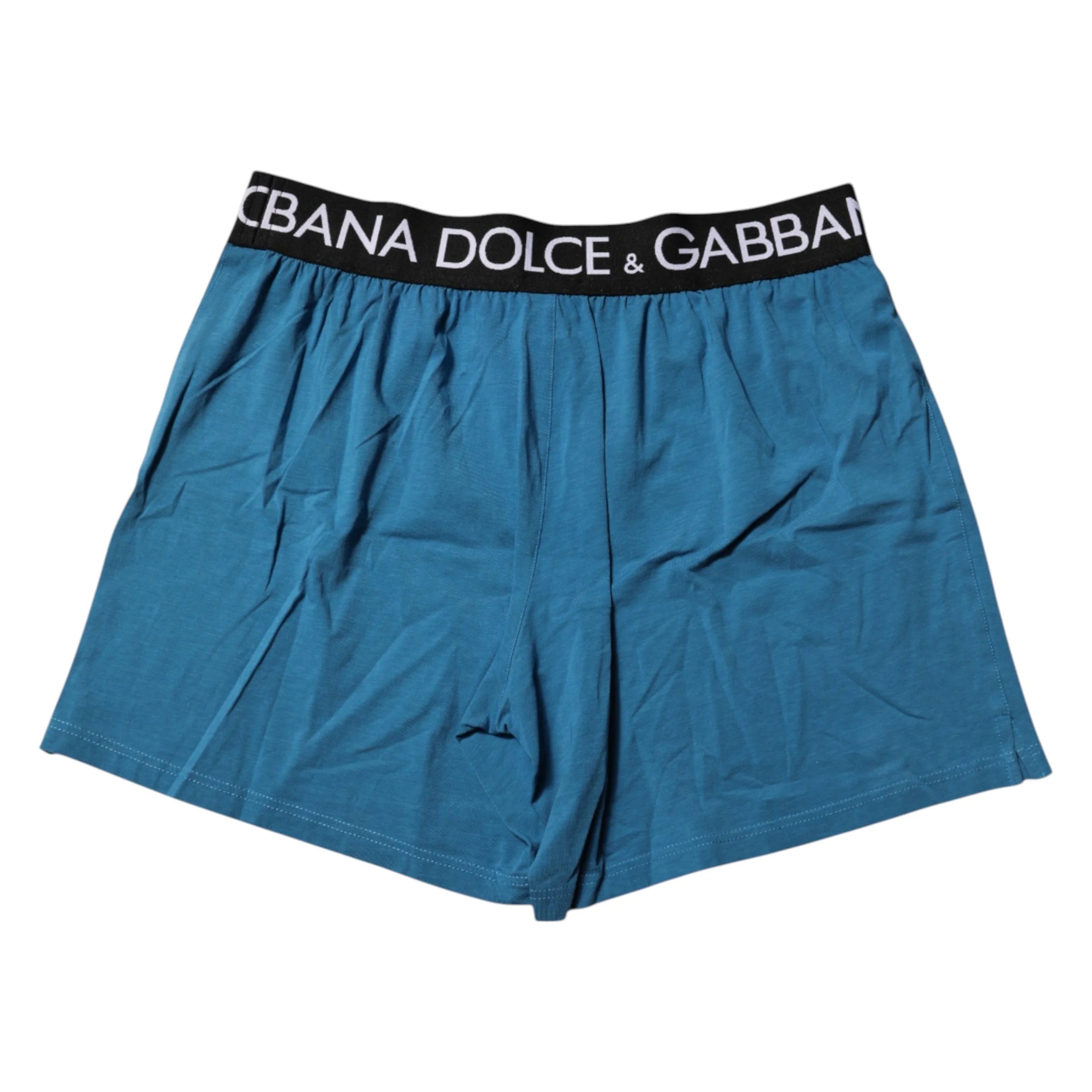 Dolce & Gabbana Blue Logo Waist Regular Boxer Shorts Underwear - IT4 | S
