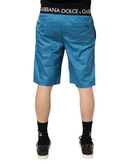 Dolce & Gabbana Blue Logo Waistband Beachwear Shorts Swimwear - IT4 | S