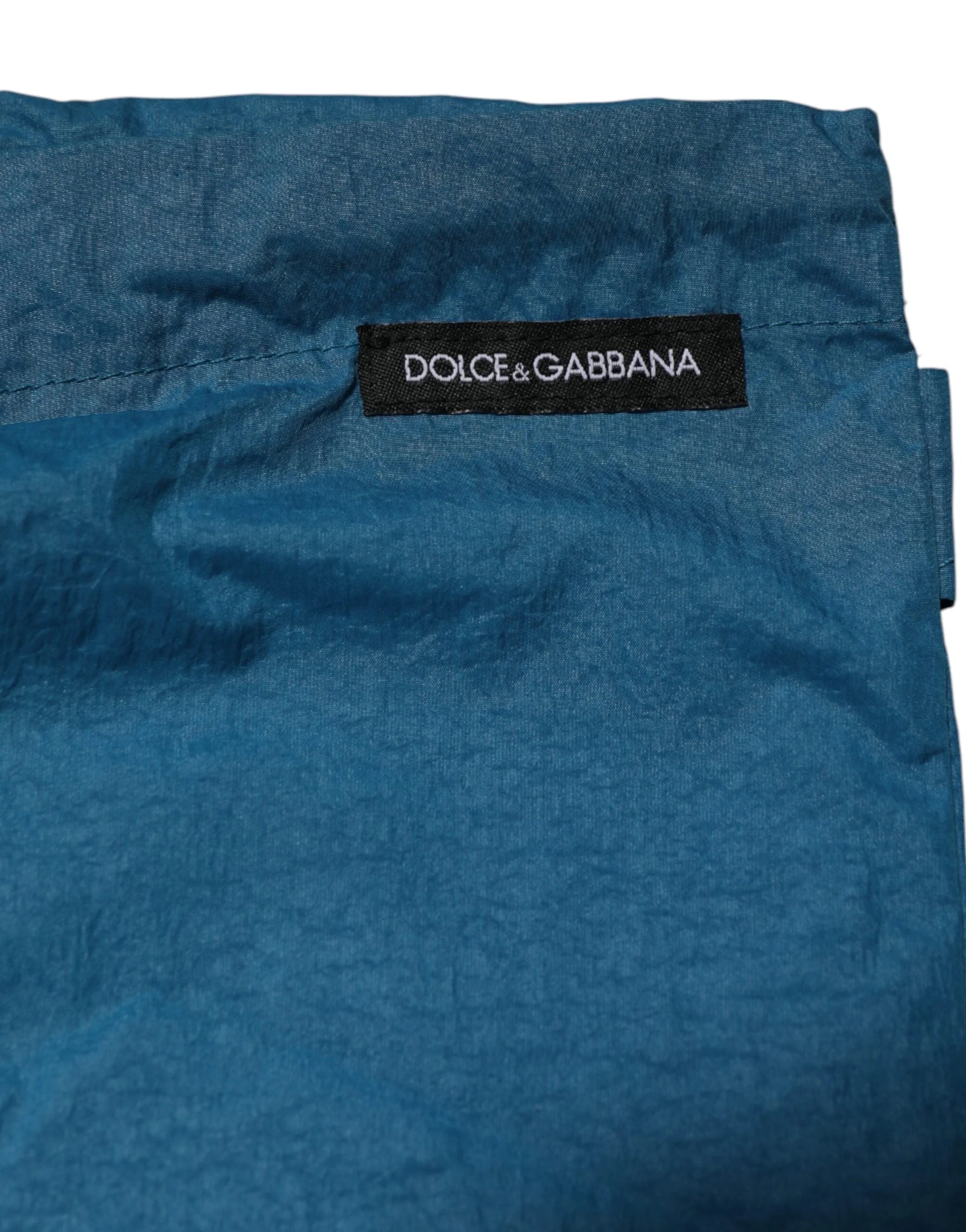 Dolce & Gabbana Blue Logo Waistband Beachwear Shorts Swimwear - IT4 | S - Swim Boxers