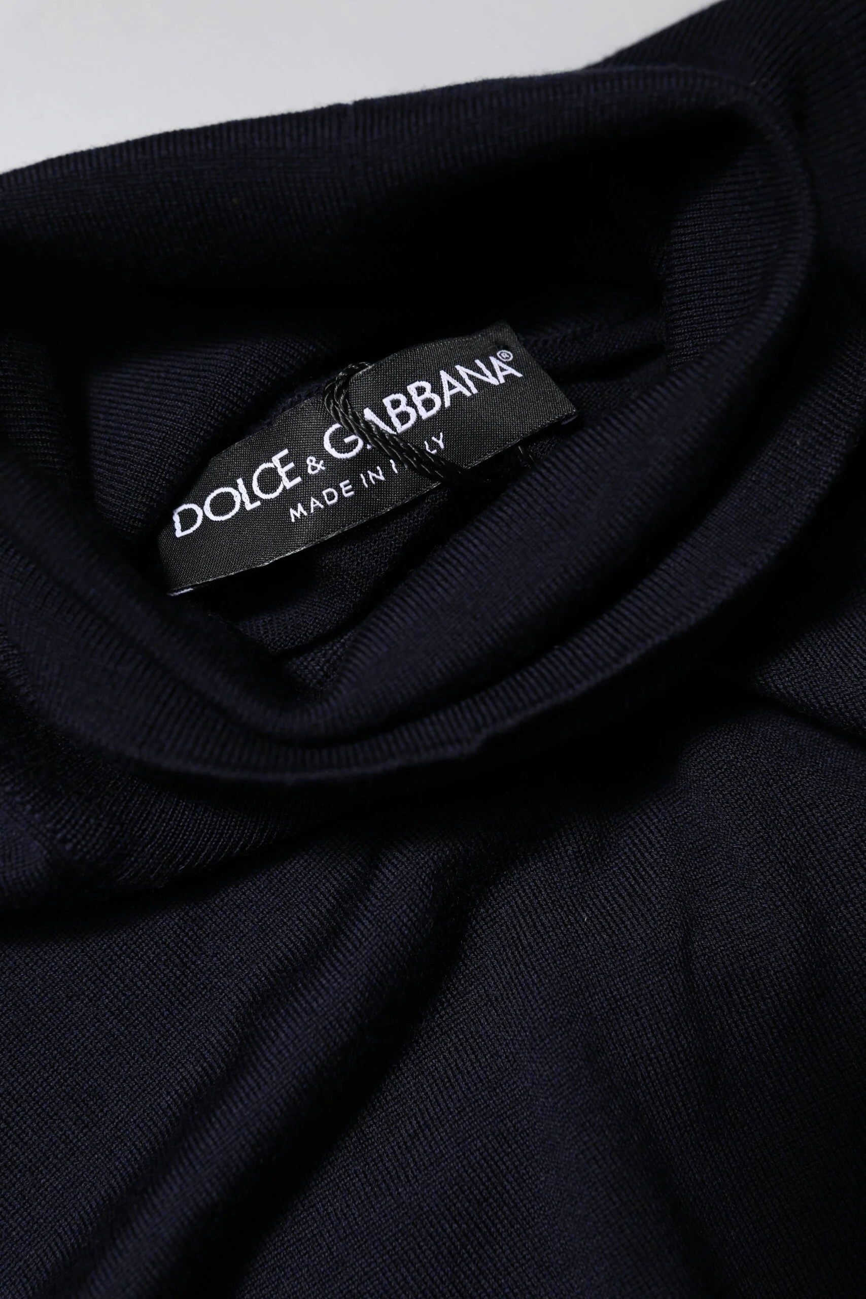 Dolce & Gabbana Blue Long Sleeve Turtleneck Pullover Sweater - IT56 | XXL - Sweaters