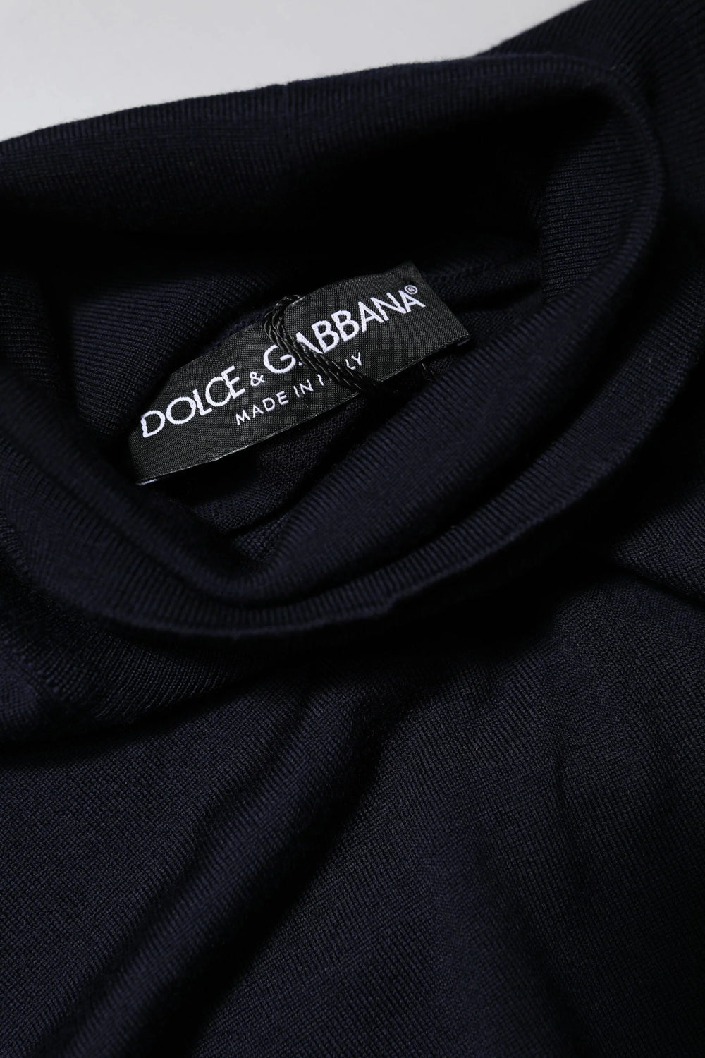 Dolce & Gabbana Blue Long Sleeve Turtleneck Pullover Sweater - IT56 | XXL - Sweaters