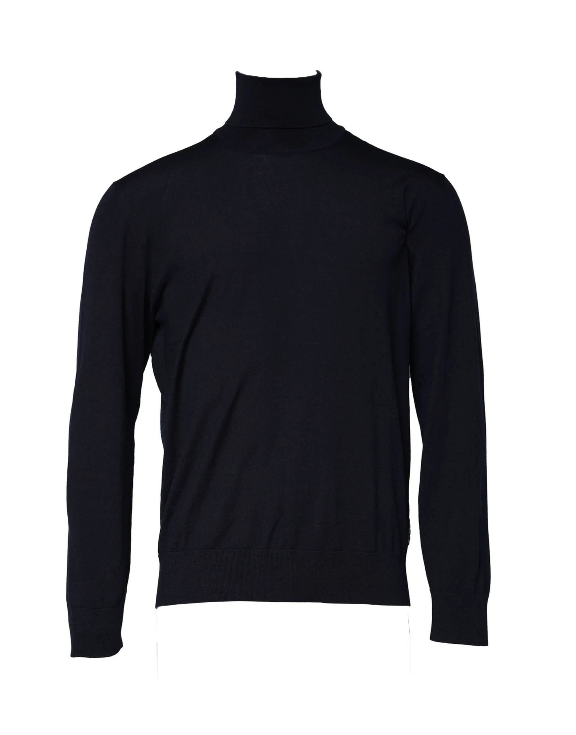 Dolce & Gabbana Blue Long Sleeve Turtleneck Pullover Sweater - IT56 | XXL - Sweaters