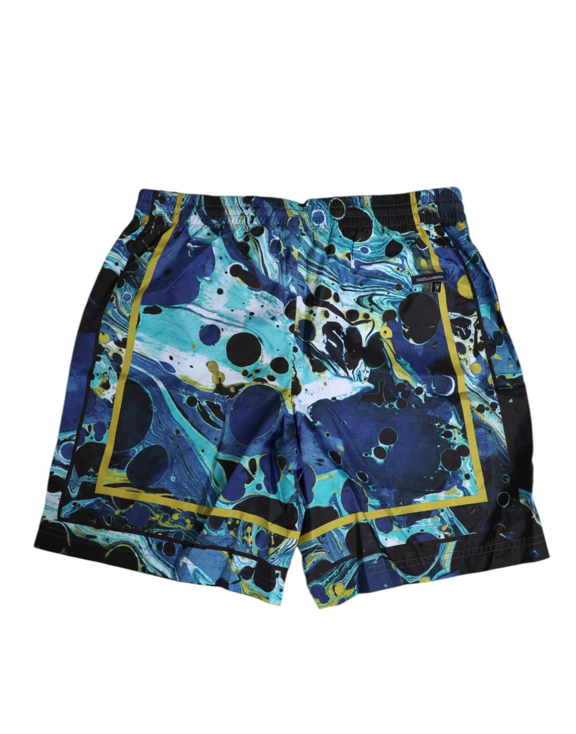 Dolce & Gabbana Blue Marble Print Logo Men Boxer Short Swimwear - IT3 | XS