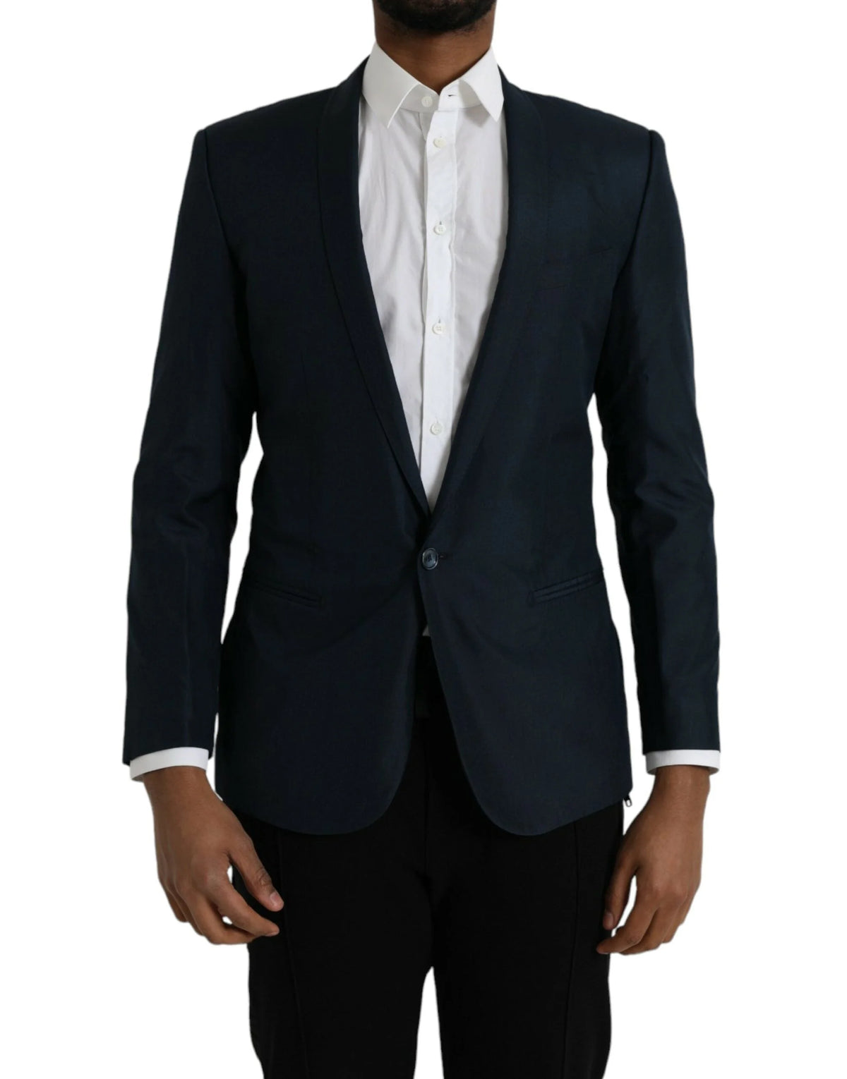 Dolce & Gabbana Blue MARTINI Shawl Single Breasted Blazer - IT50 | L - Sport Jackets