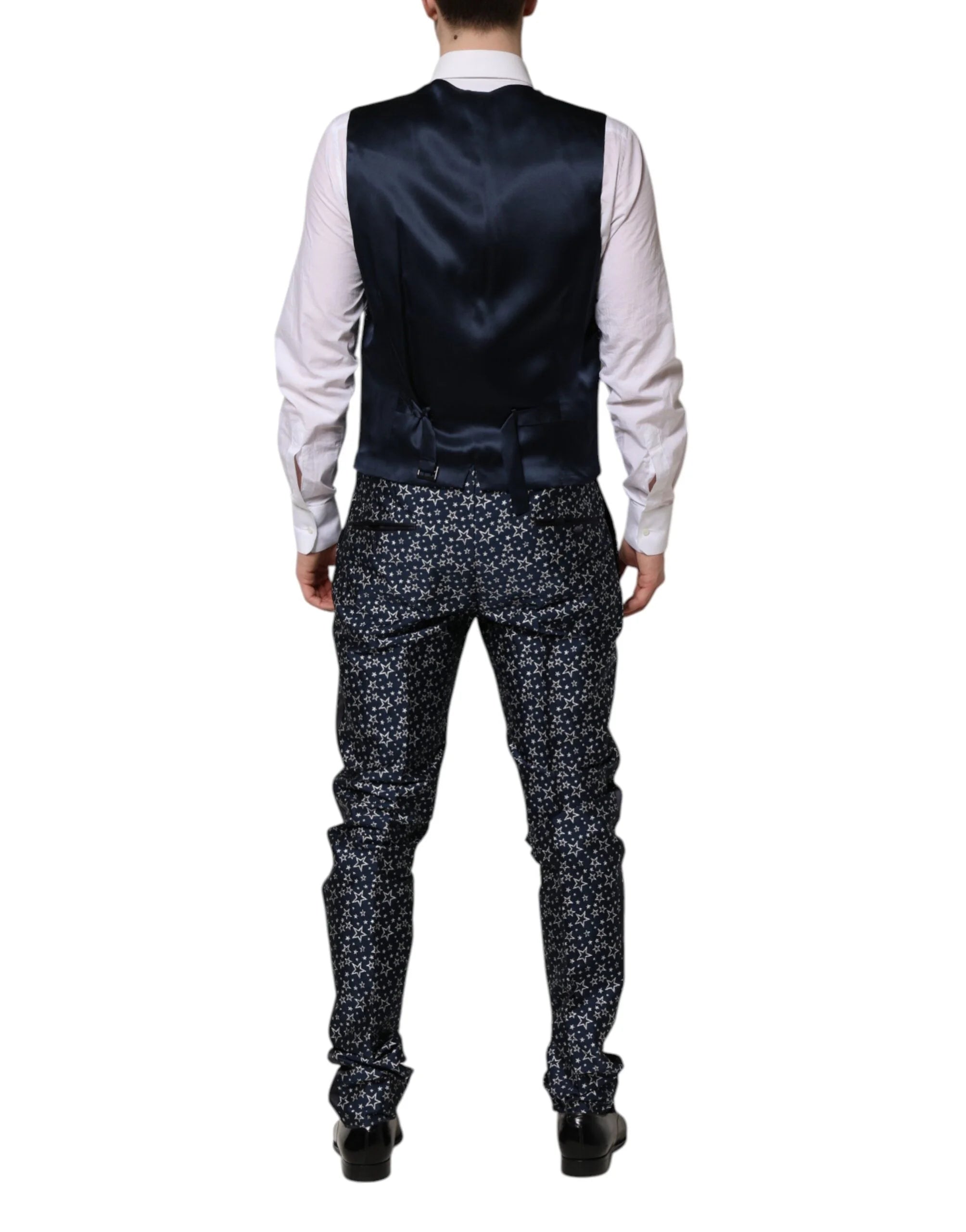 Dolce & Gabbana Blue MARTINI Star Jacquard 3 Piece Suit - IT52 | XL - Tuxedos
