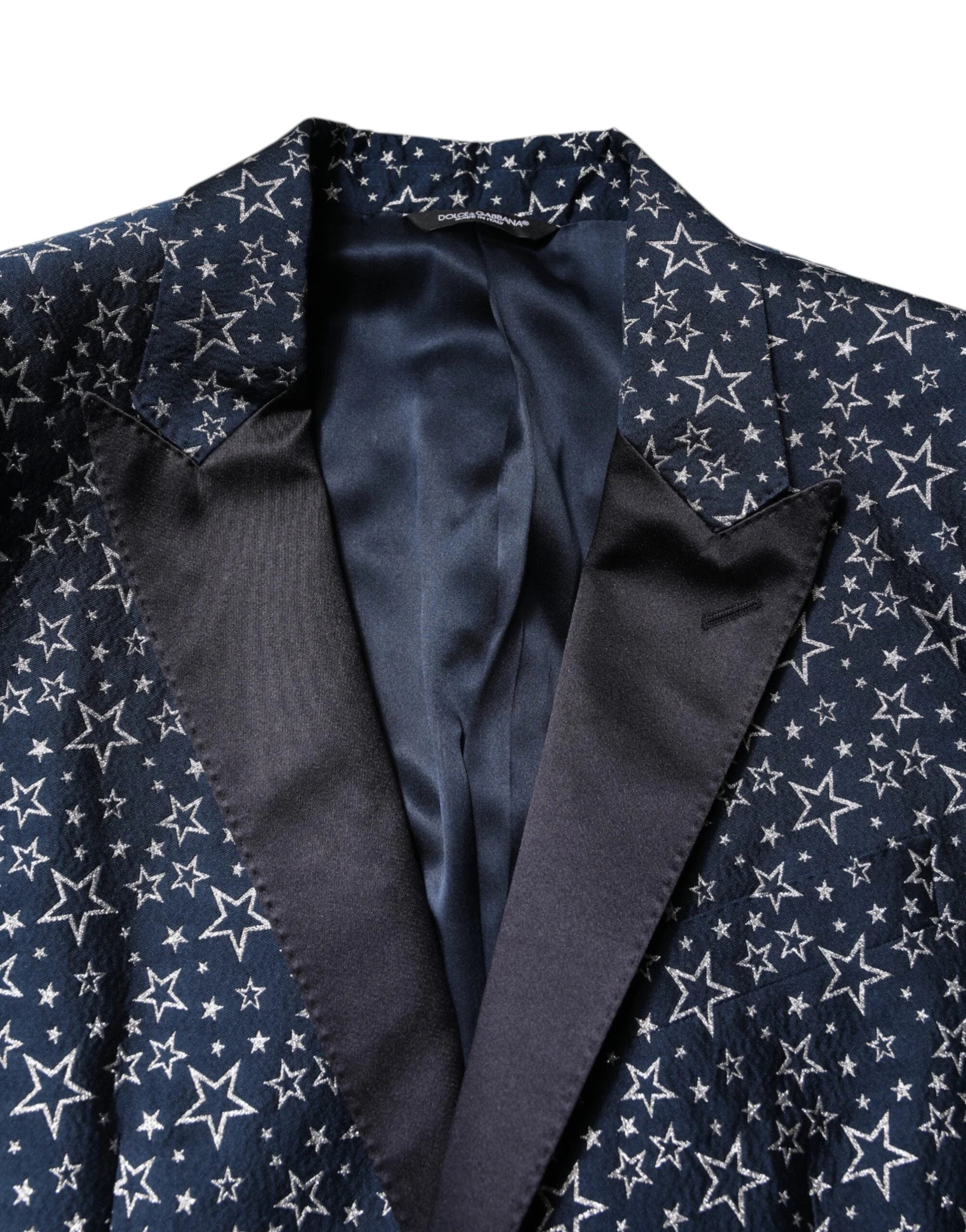Dolce & Gabbana Blue MARTINI Star Jacquard 3 Piece Suit - IT52 | XL - Tuxedos