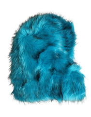 Dolce & Gabbana Blue Modacrylic Fur Women Bucket Capello Hat - 57 cm|S