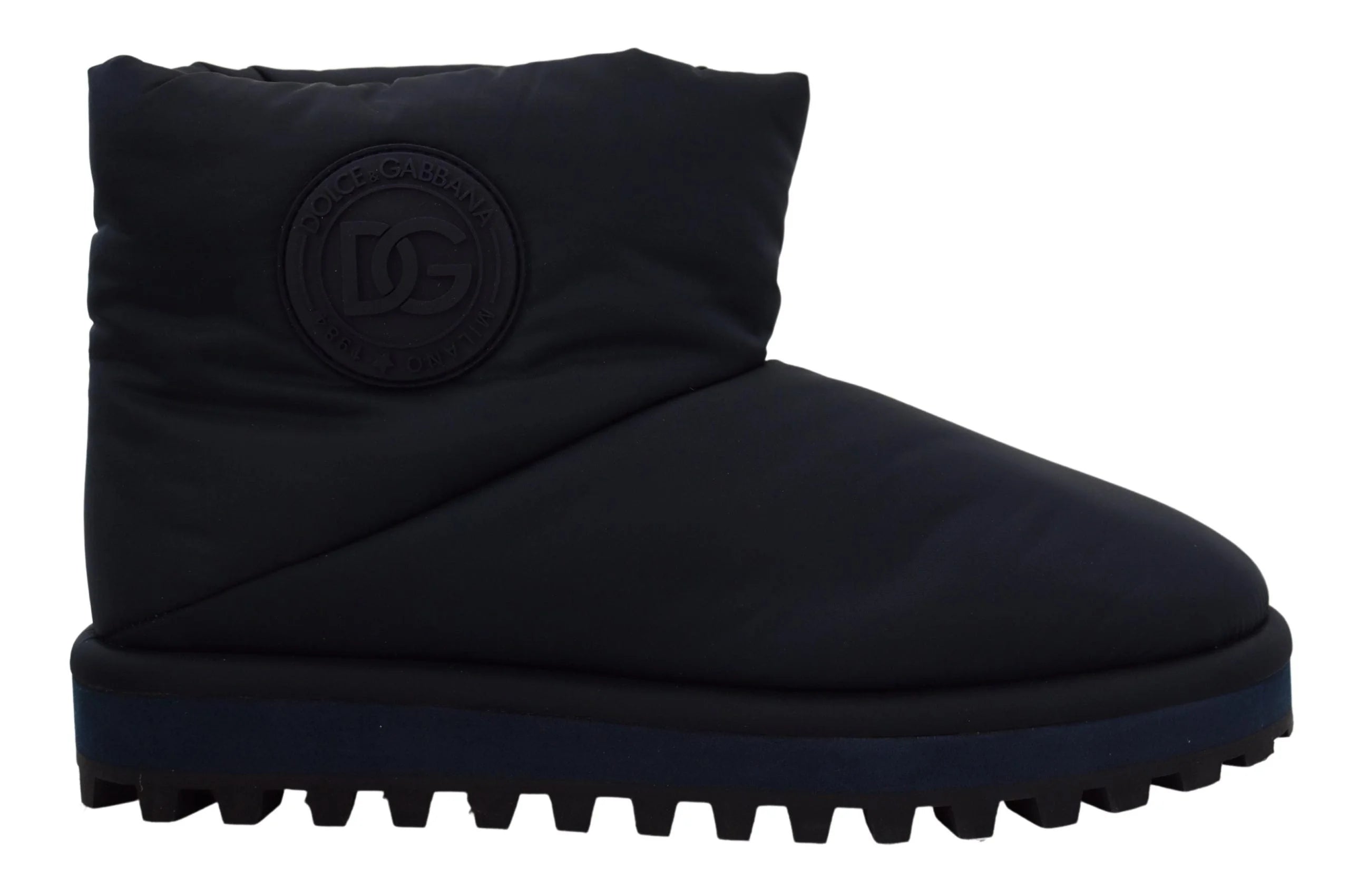 Dolce & Gabbana Blue Nylon Boots Padded Mid Calf Shoes - EU44/US11 - Boots
