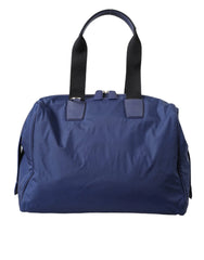 Dolce & Gabbana Blue Nylon Calfskin Hand Shoulder Duffel Bag - Duffel Bags