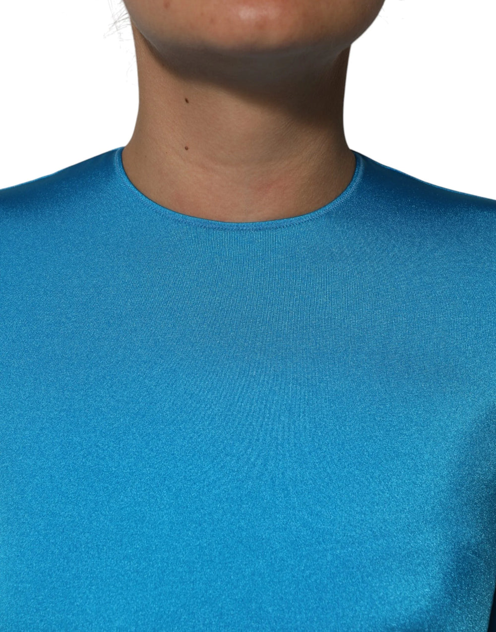 Dolce & Gabbana Blue Nylon Crew Neck Bodycon Jumpsuit Dress - IT40|S - One-Pieces