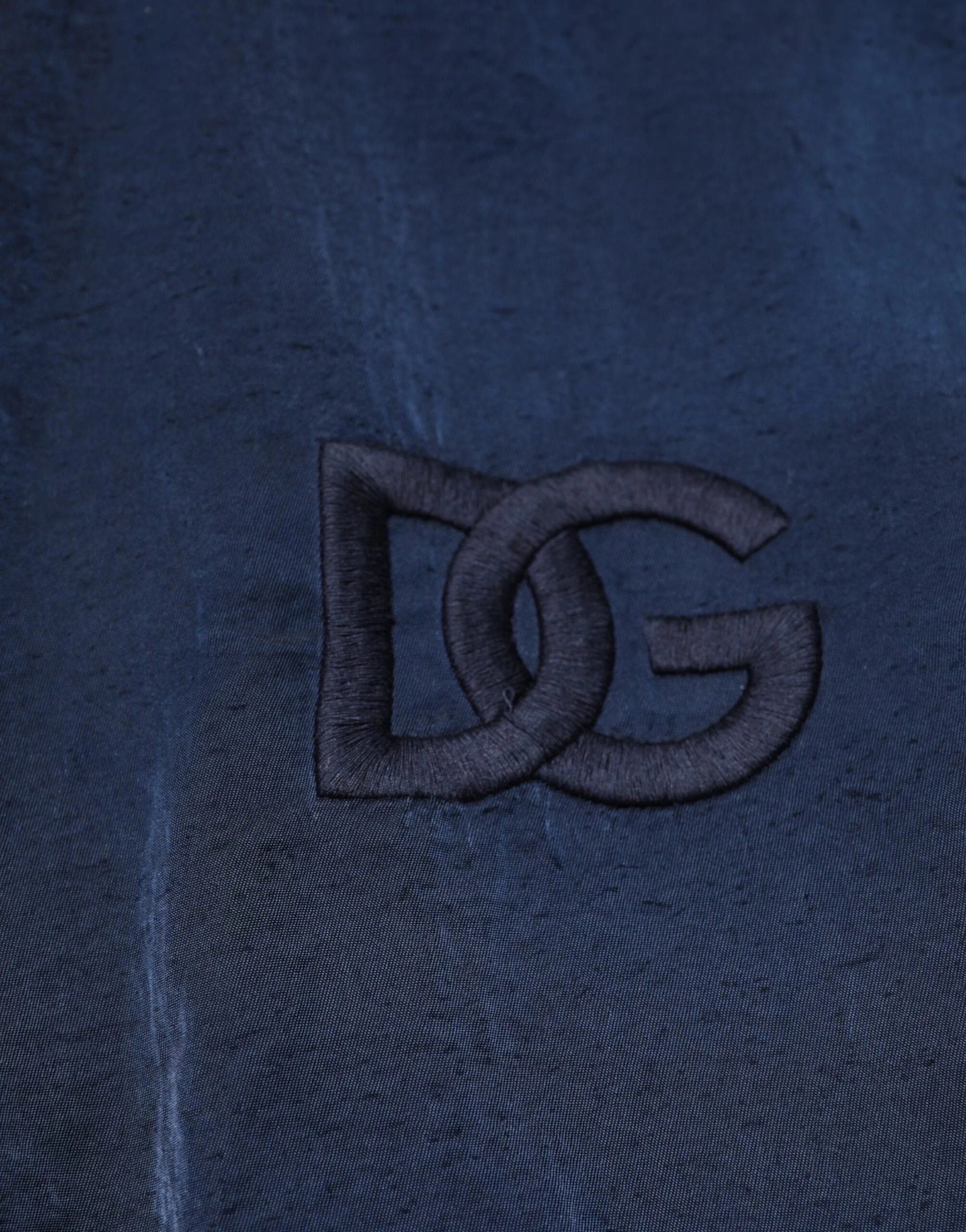 Dolce & Gabbana Blue Nylon DG Embroidery Men Bomber Jacket - IT48 | M - Bomber Jackets