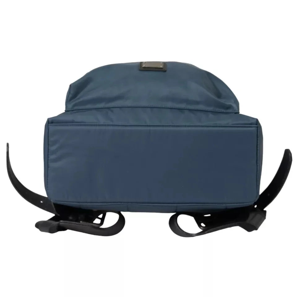 Dolce & Gabbana Blue Nylon #DGFamily Patch Men Backpack Bag - Backpacks