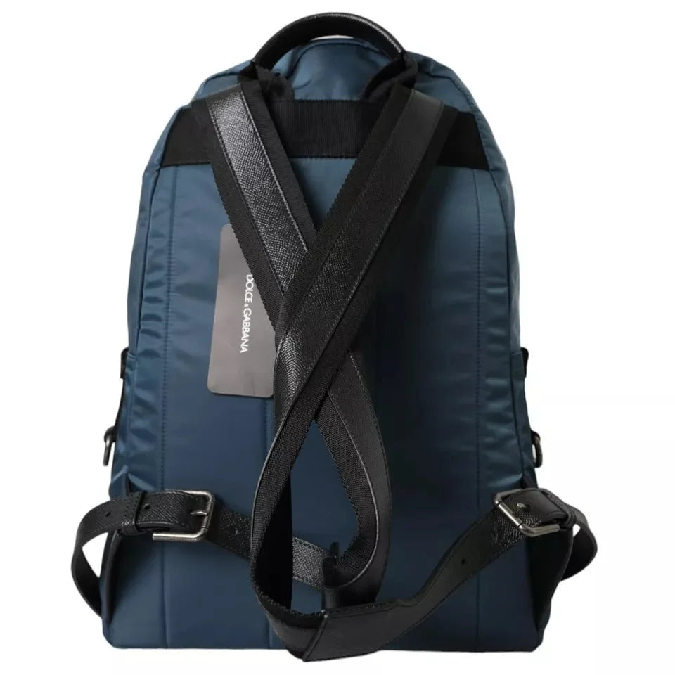 Dolce & Gabbana Blue Nylon #DGFamily Patch Men Backpack Bag - Backpacks