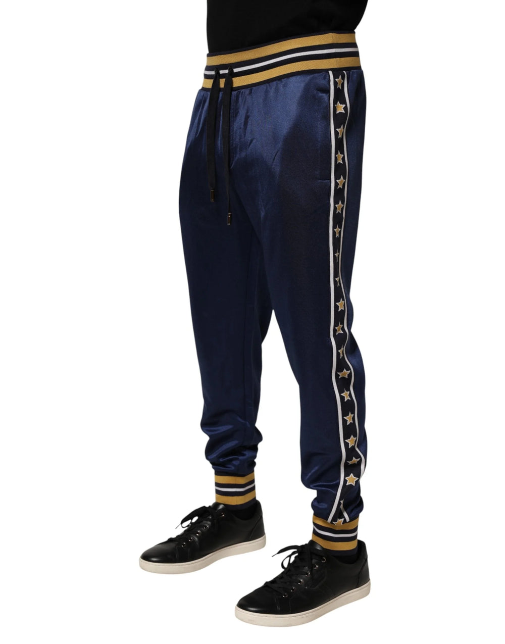 Dolce & Gabbana Blue Nylon Jogger Mid Waist Trouser Pants - IT50 | L - Joggers