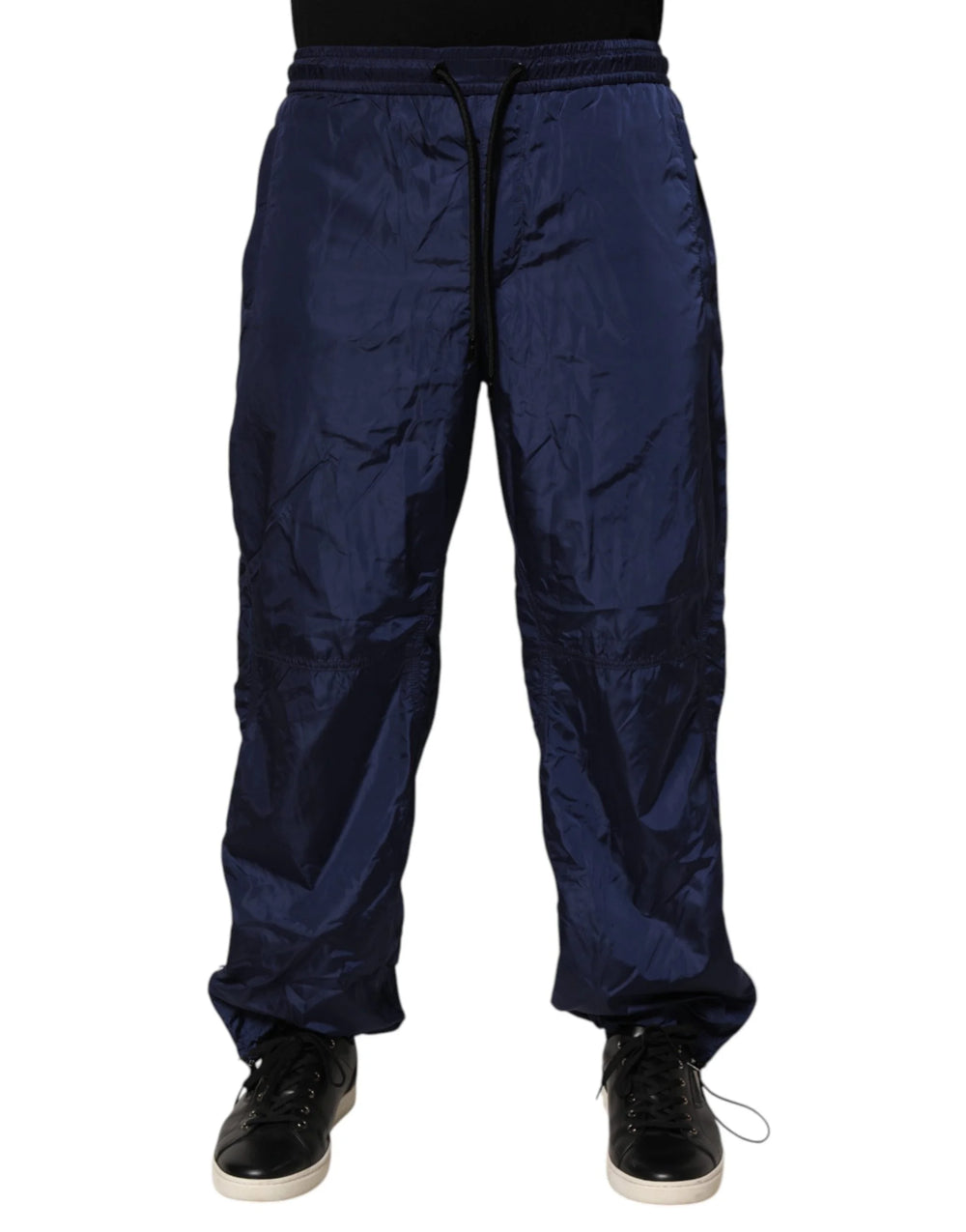 Dolce & Gabbana Blue Nylon Straight Jogger Sweatpants Pants - IT44 | XS - Joggers