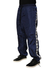 Dolce & Gabbana Blue Nylon Straight Jogger Sweatpants Pants - IT44 | XS - Joggers