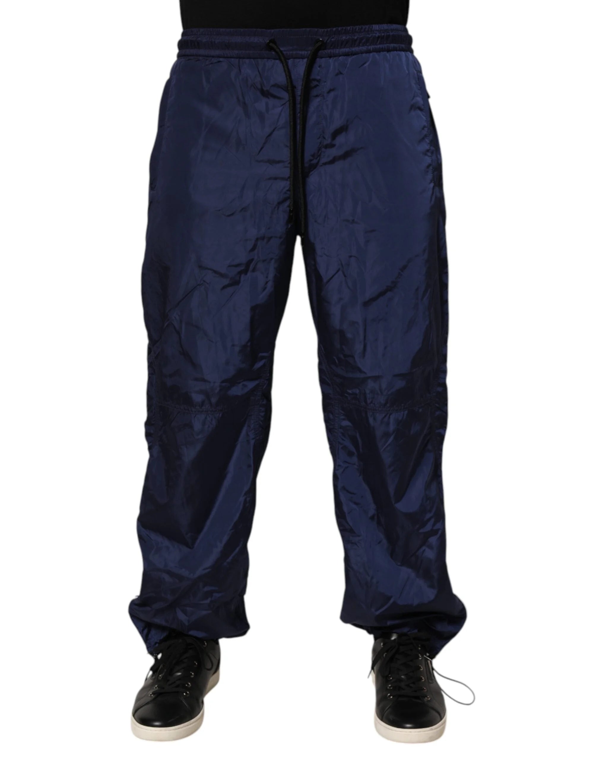 Dolce & Gabbana Blue Nylon Straight Jogger Sweatpants Pants - IT44 | XS - Joggers