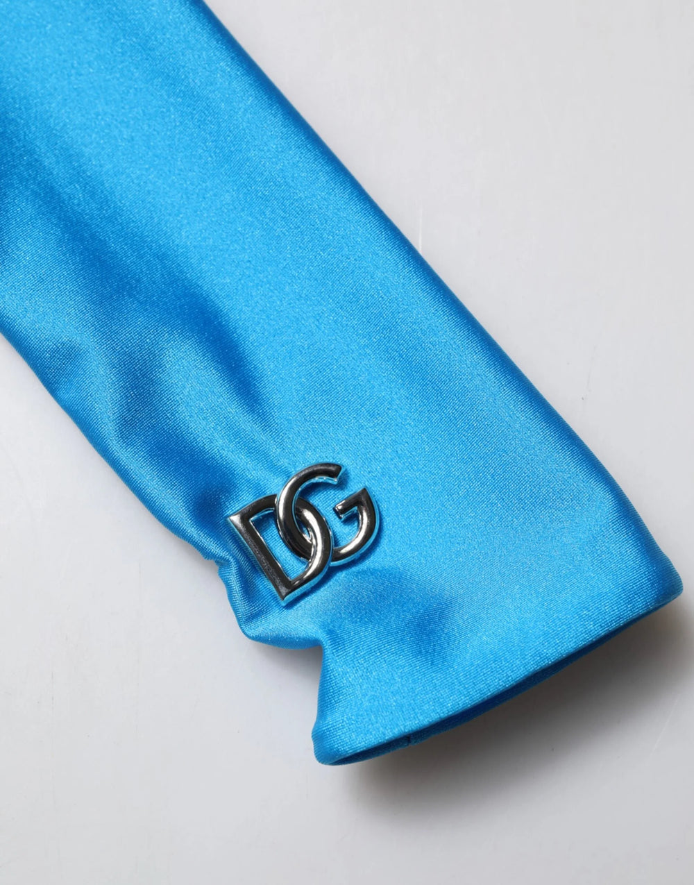 Dolce & Gabbana Blue Nylon Turtleneck Bodycon Jumpsuit Dress - IT40|S - One-Pieces