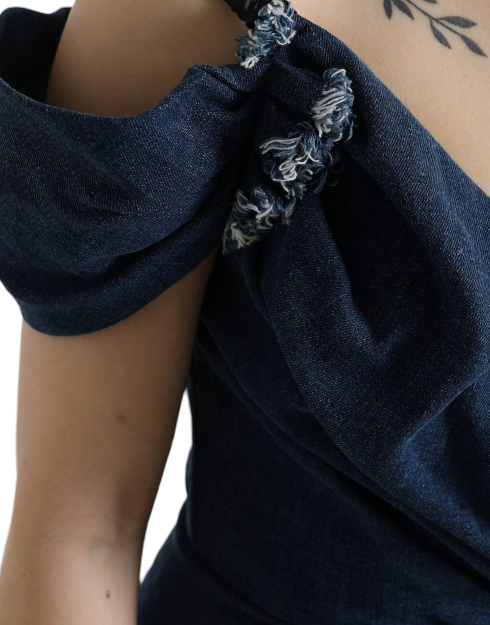 Dolce & Gabbana Blue Patchwork Two Tone Denim Mini Dress - Dresses