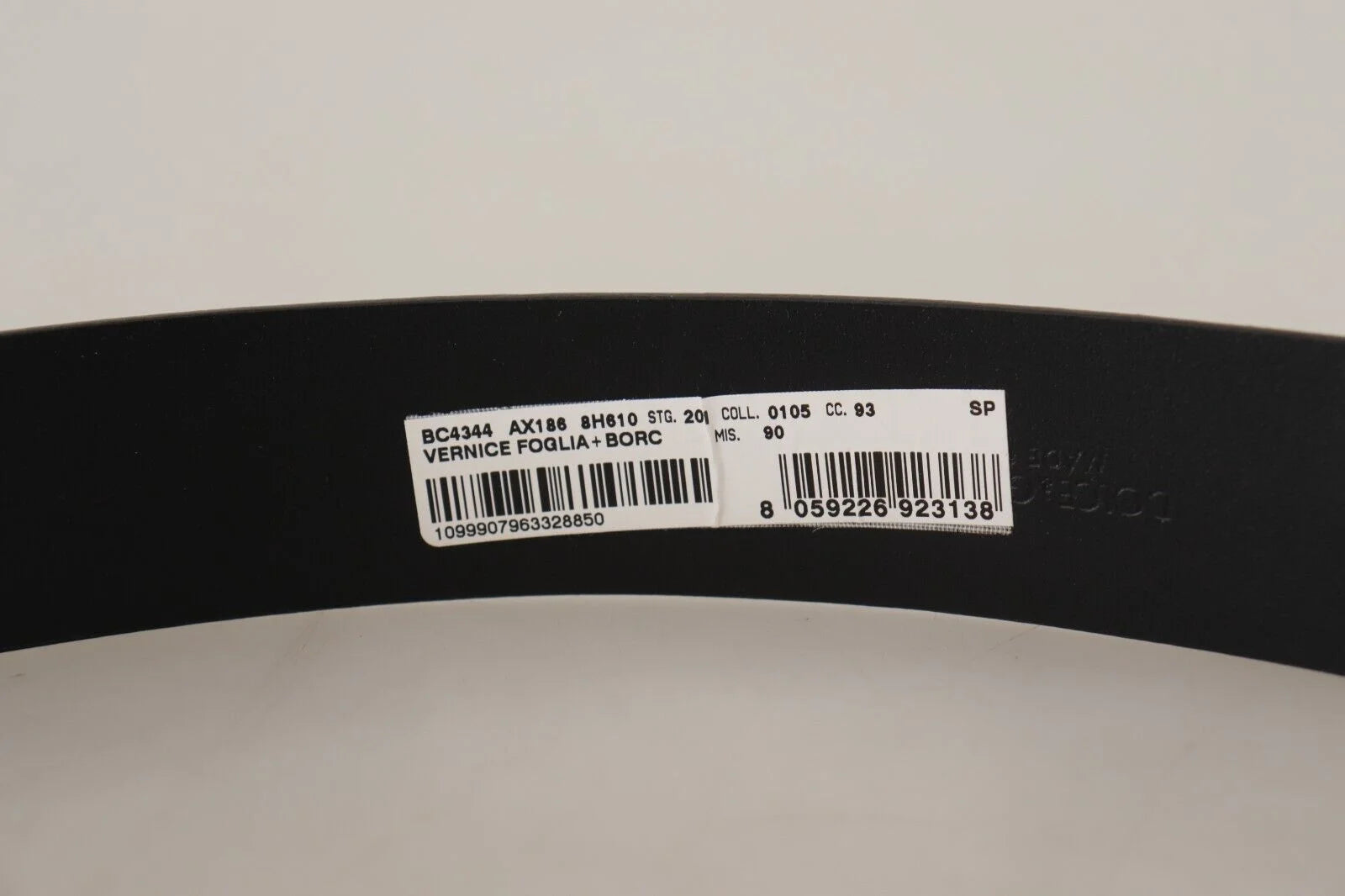 Dolce & Gabbana Blue Patent Leather Vernice Silver Logo Buckle Belt - 90 cm / 36 Inches - Belts